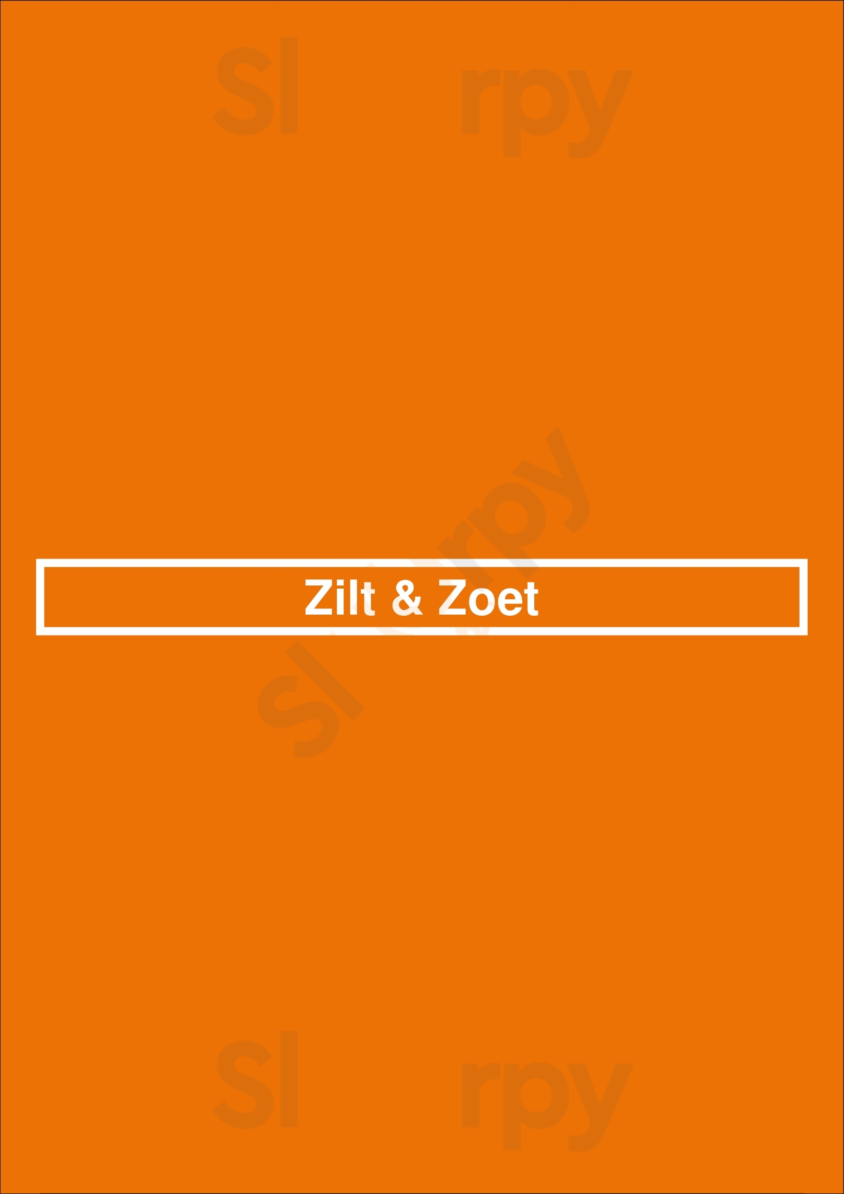 Zilt & Zoet Maartensdijk Menu - 1
