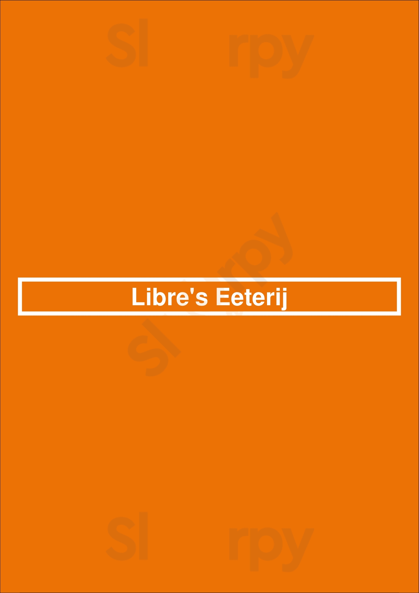 Libre's Eeterij Mill Menu - 1