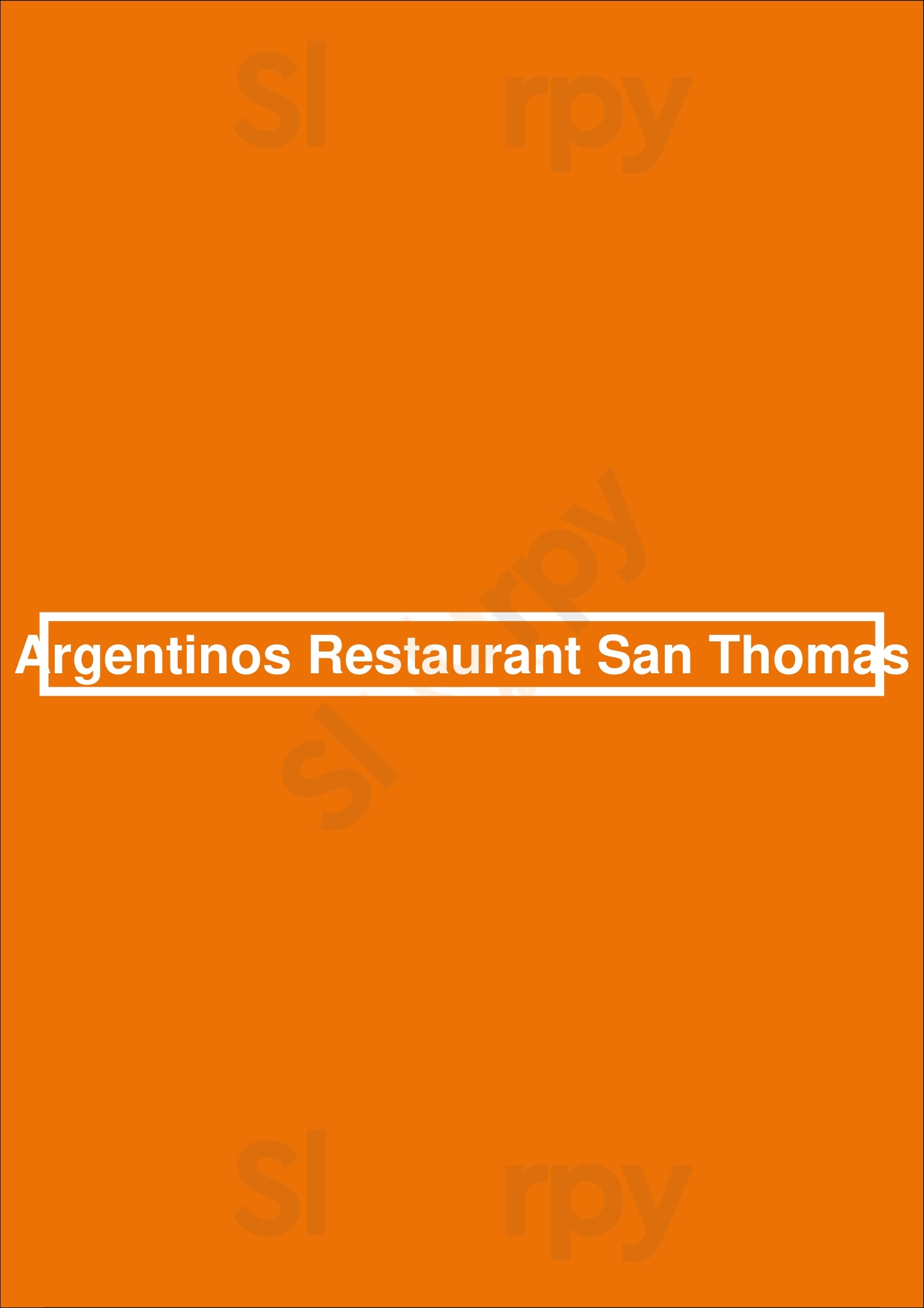 Argentinos Restaurant San Thomas Amsterdam Menu - 1
