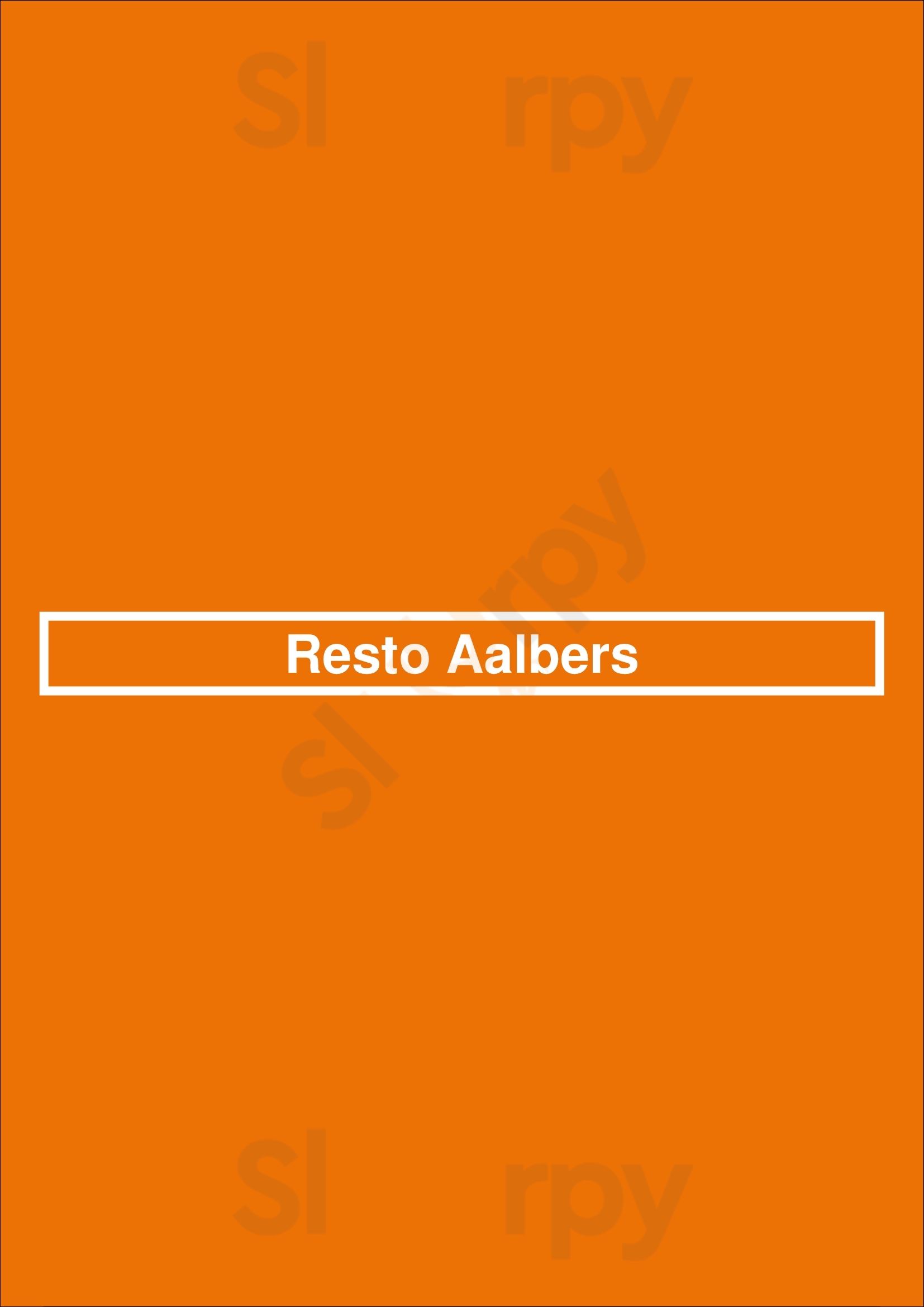 Resto Aalbers Babberich Menu - 1