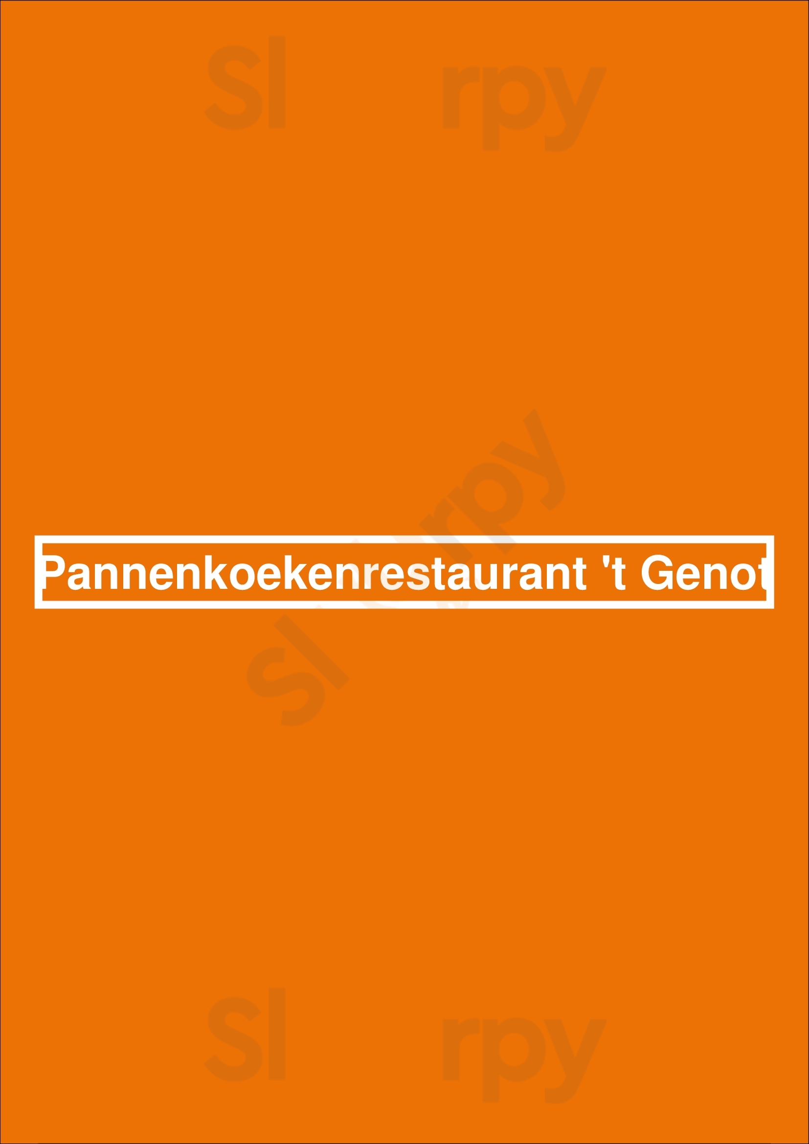 Pannenkoekenrestaurant 't Genot Vierlingsbeek Menu - 1