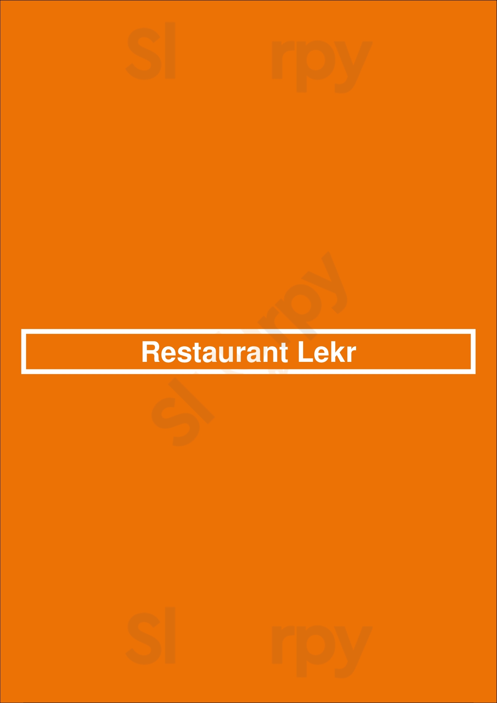 Restaurant Lekr Ankeveen Menu - 1