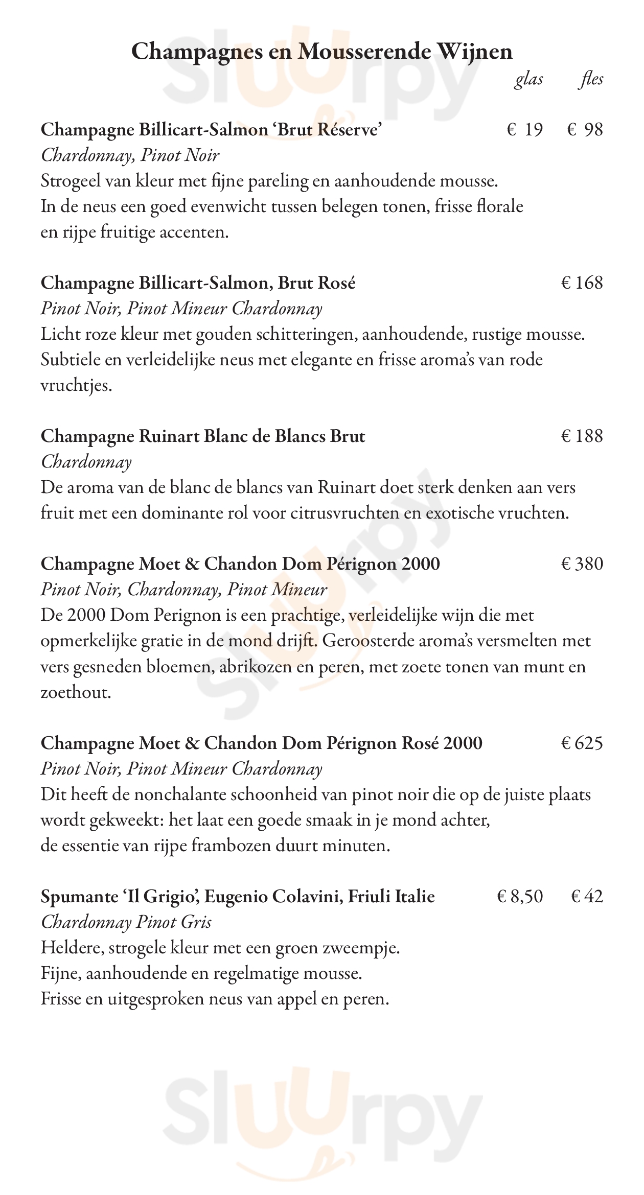 Restaurant Oceania Amsterdam Menu - 1