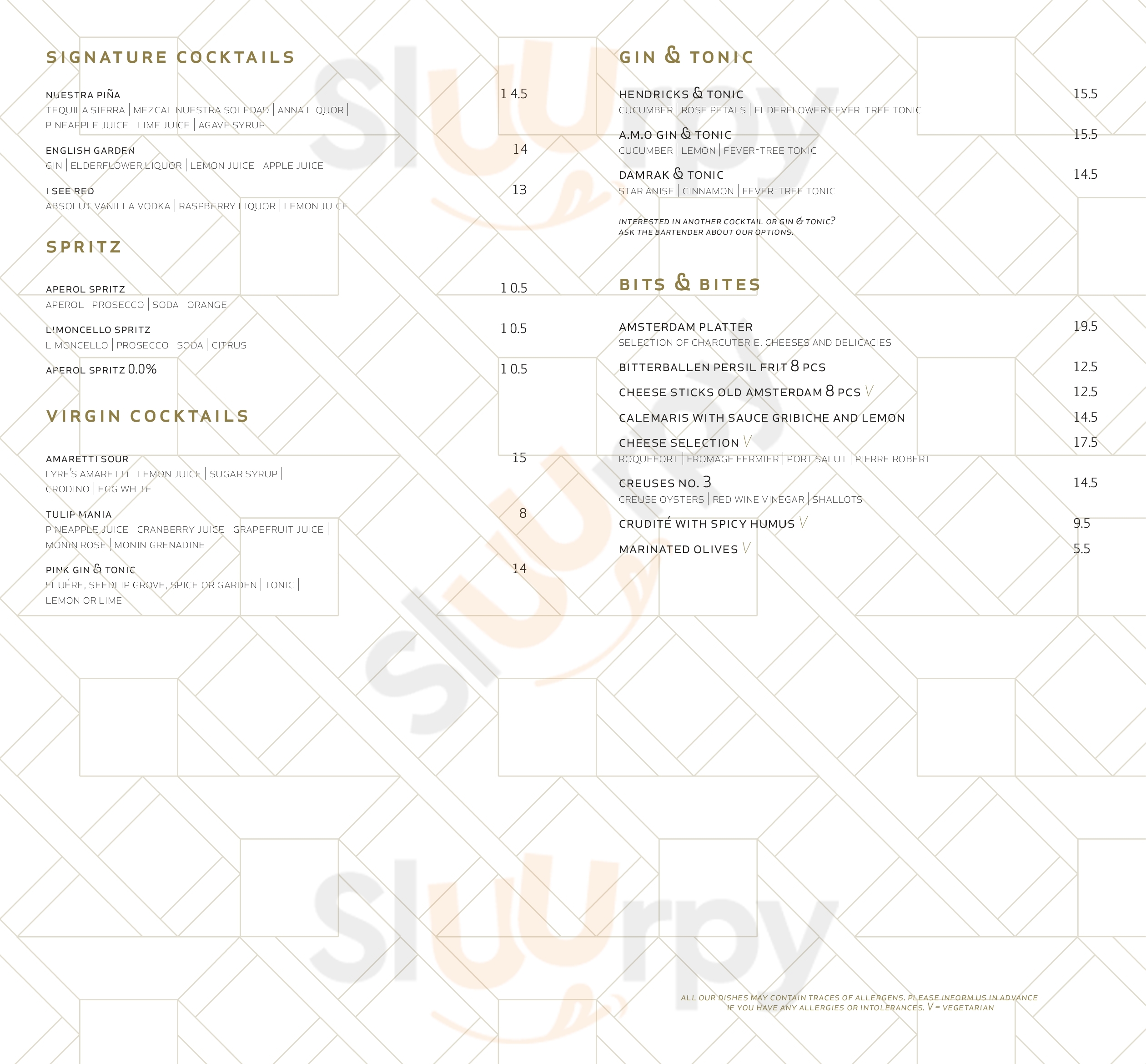 Cafe Americain Amsterdam Amsterdam Menu - 1