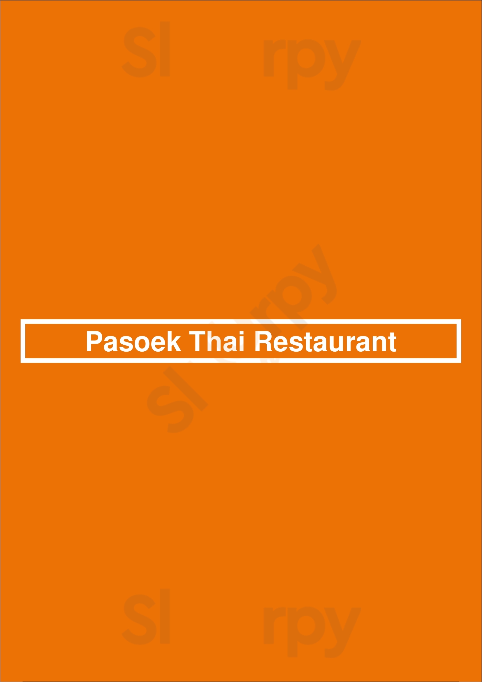 Pasoek Thai Restaurant Amsterdam Menu - 1