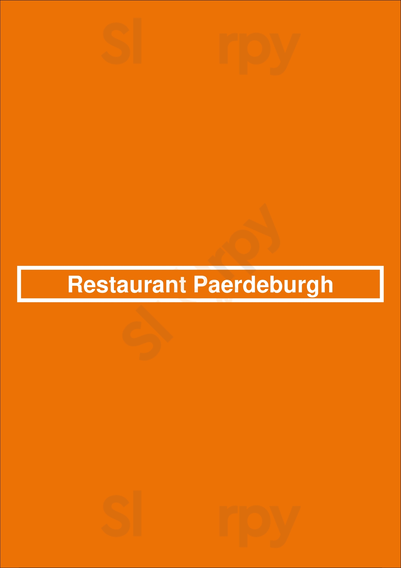 Restaurant Paerdeburgh Rijpwetering Menu - 1