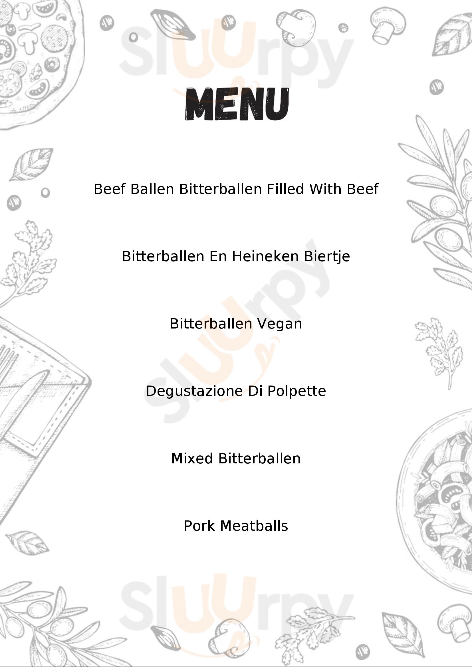 De Ballenbar Amsterdam Menu - 1