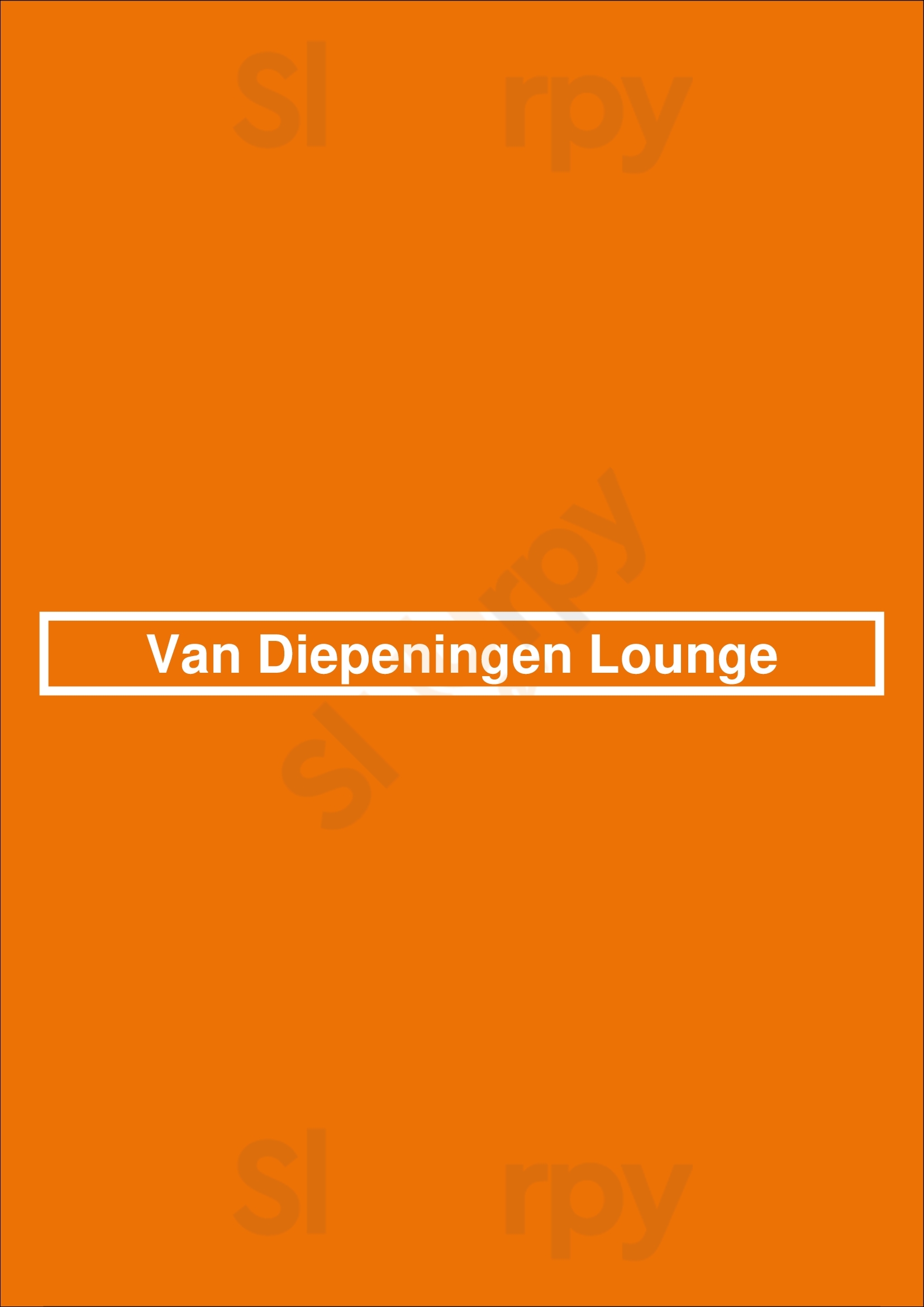 Van Diepeningen Lounge Noordwijk Menu - 1