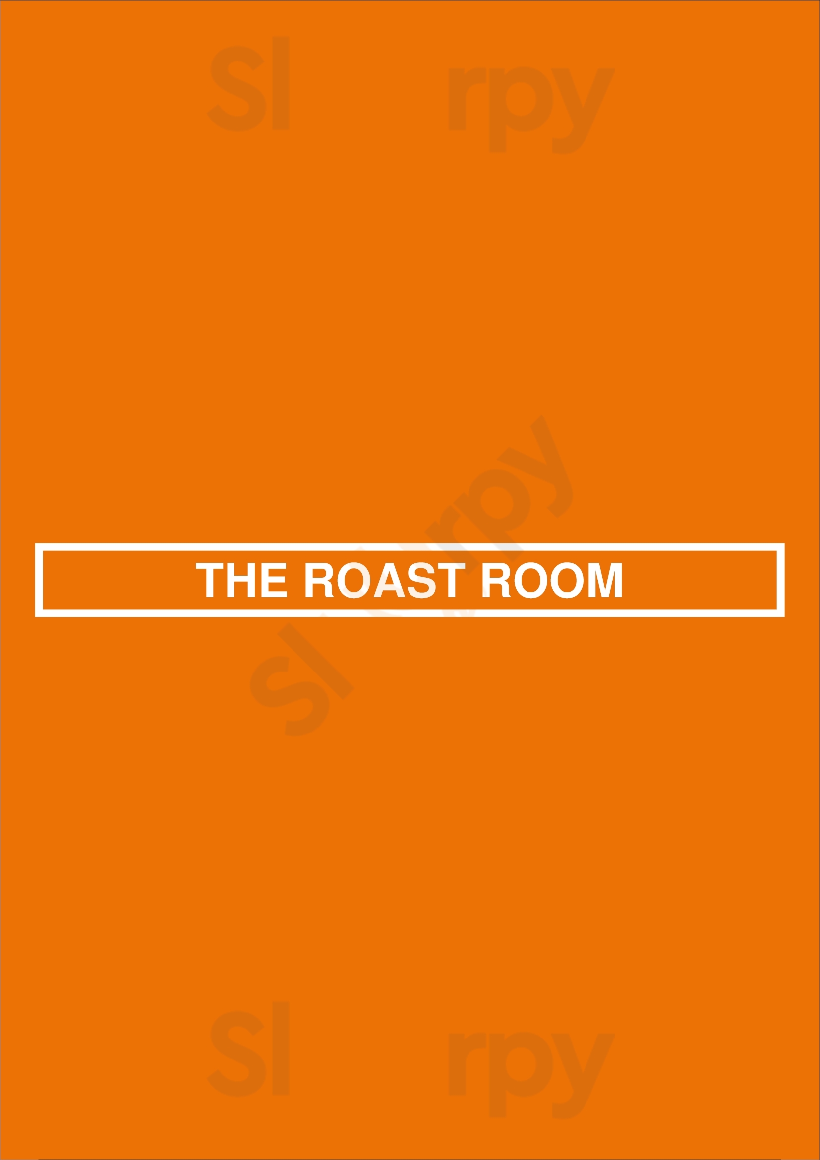 The Roast Room Amsterdam Menu - 1