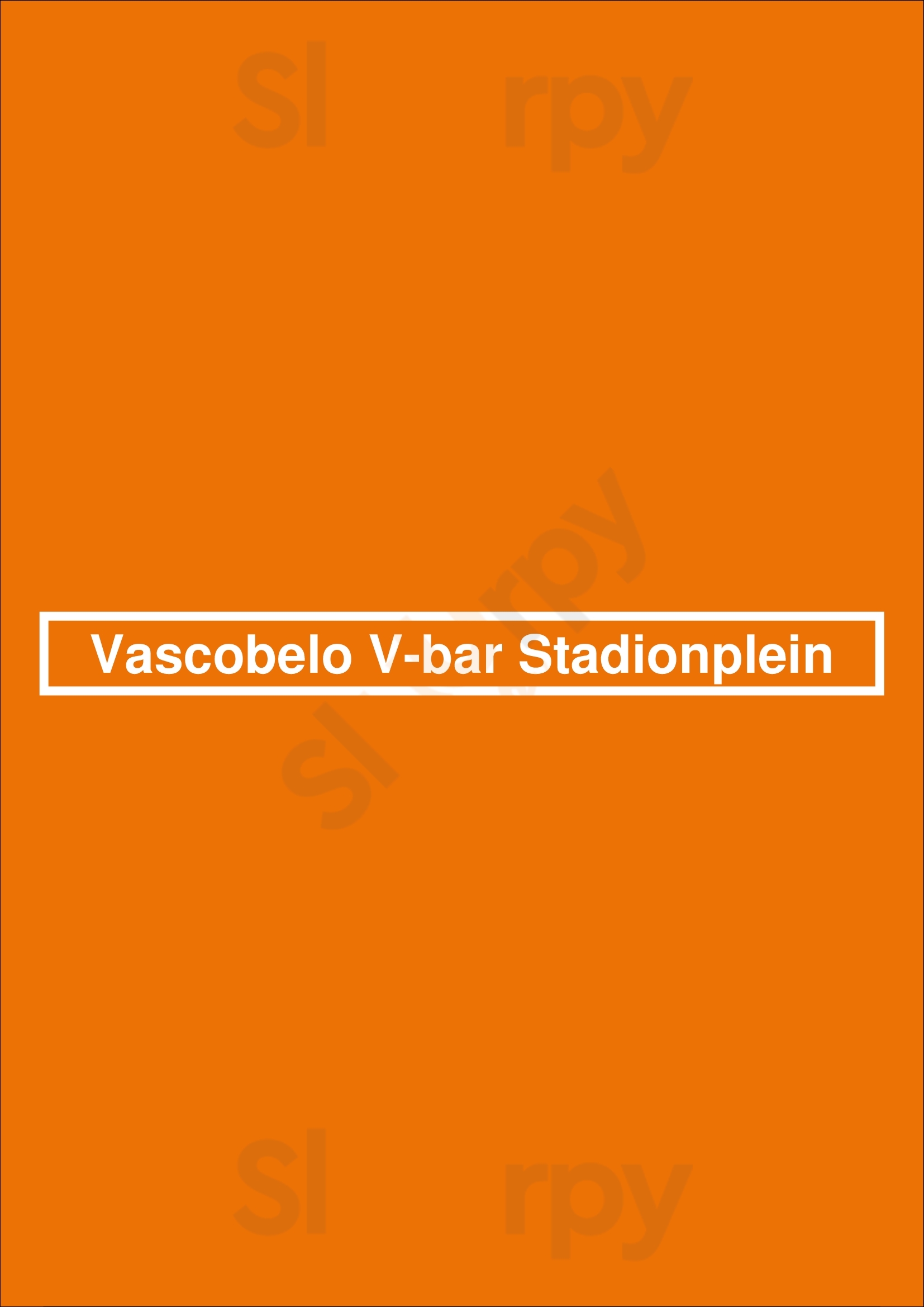 Vascobelo V-bar Stadionplein Amsterdam Menu - 1
