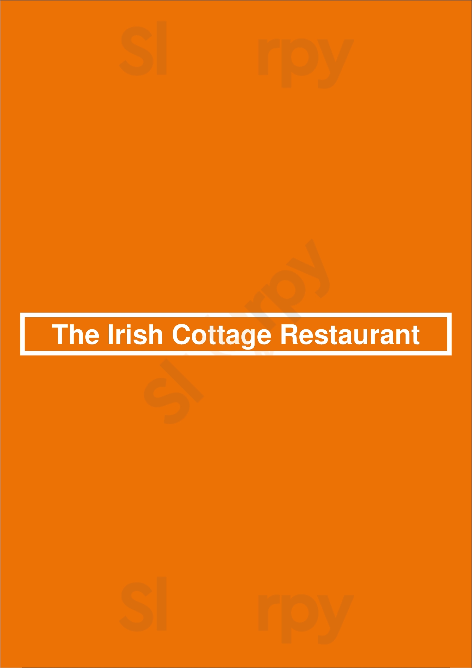 The Irish Cottage Restaurant Oude Niedorp Menu - 1