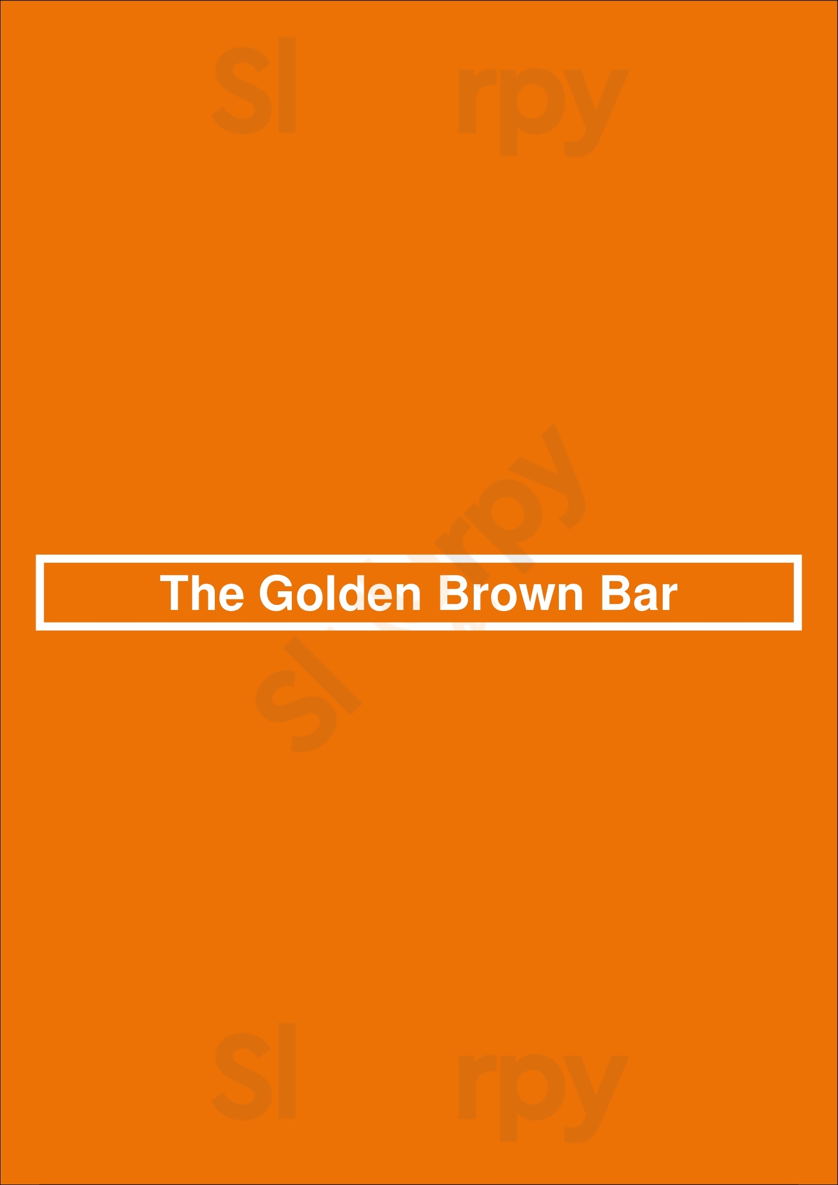 The Golden Brown Bar Amsterdam Menu - 1