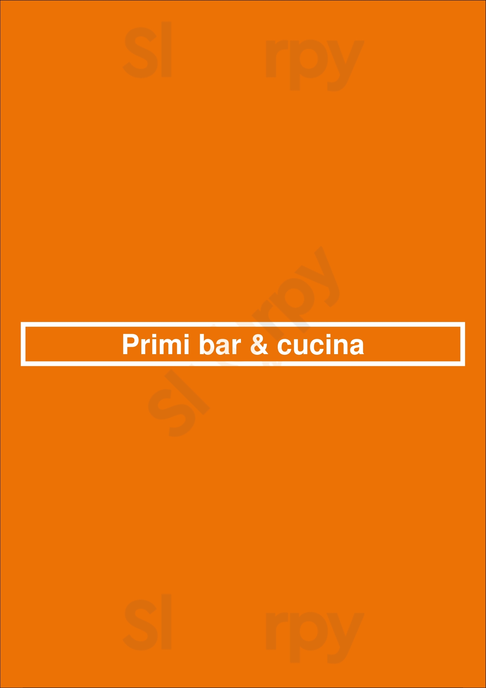 Primi Bar & Cucina Amsterdam Menu - 1