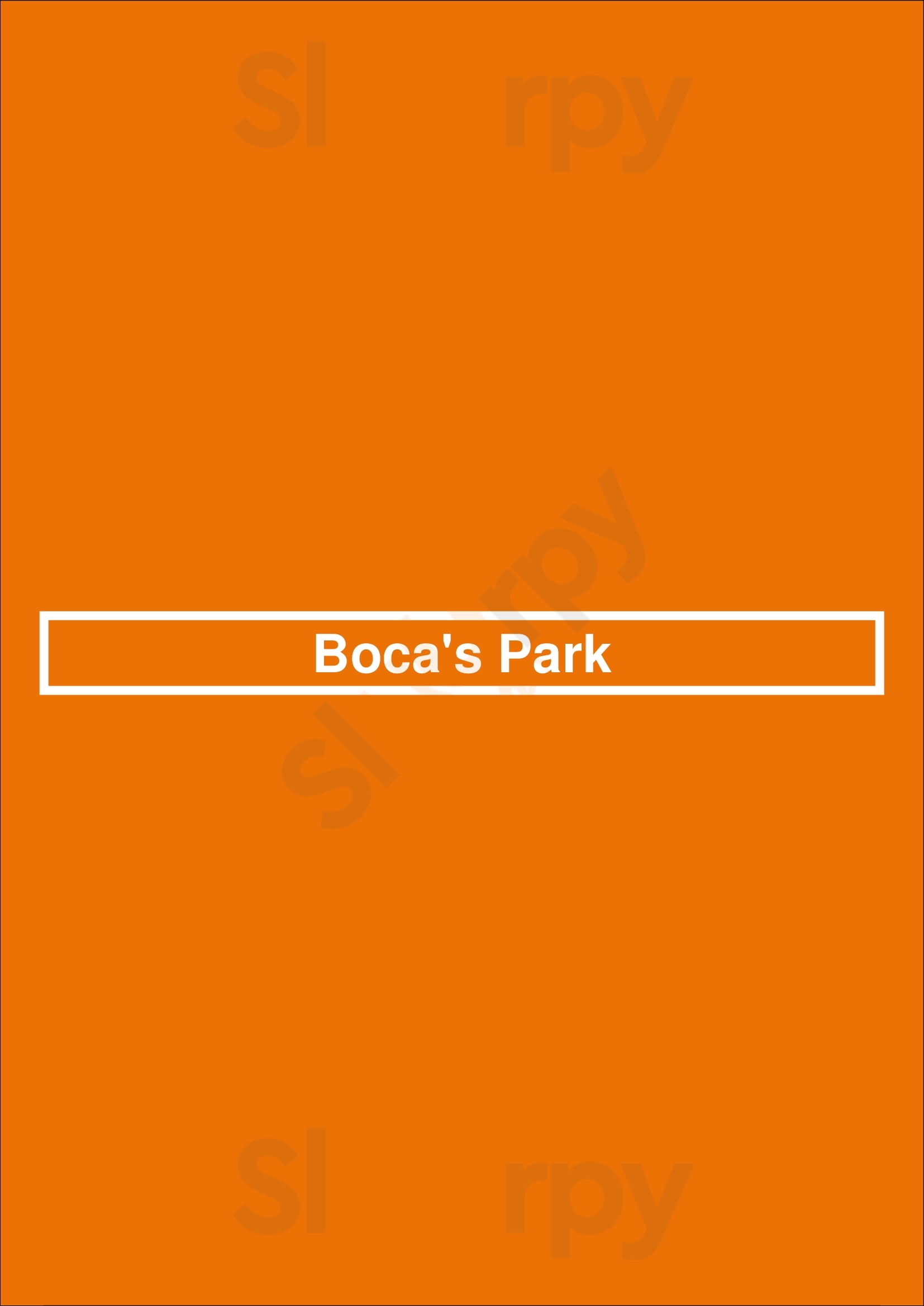 Boca's Park Amsterdam Menu - 1