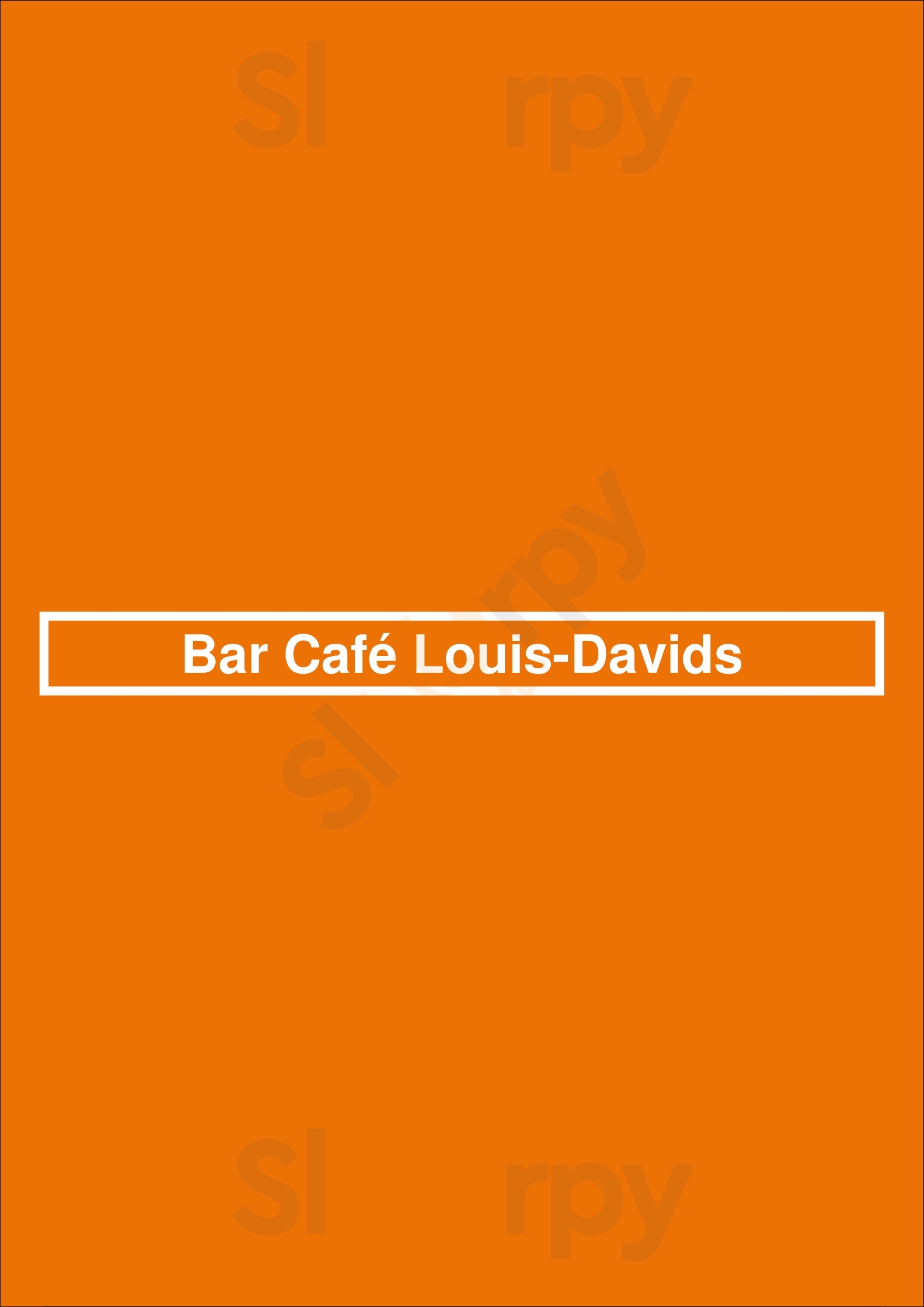 Bar Café Louis-davids Amsterdam Menu - 1