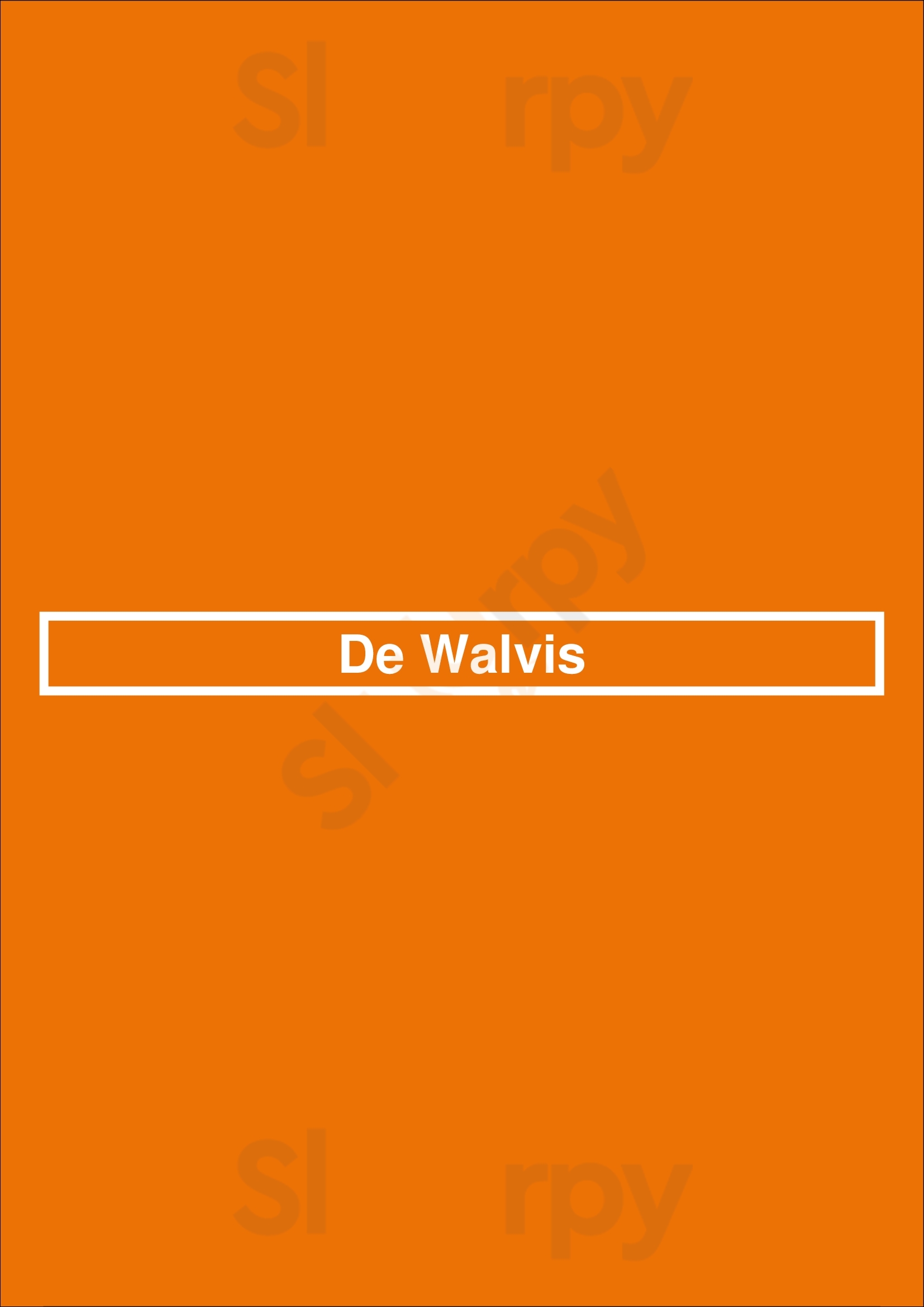 De Walvis Amsterdam Menu - 1