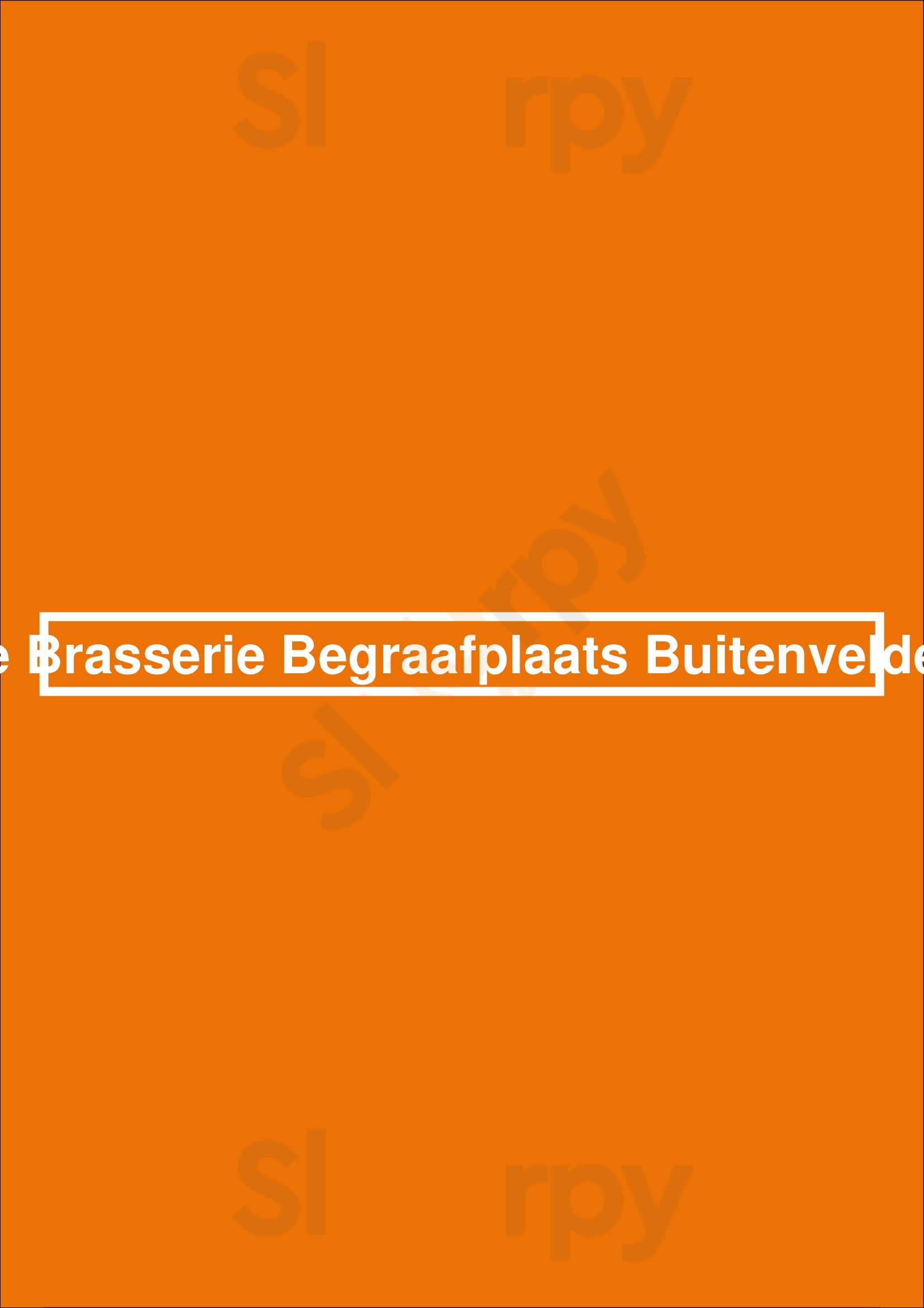 De Brasserie Begraafplaats Buitenveldert Amsterdam Menu - 1