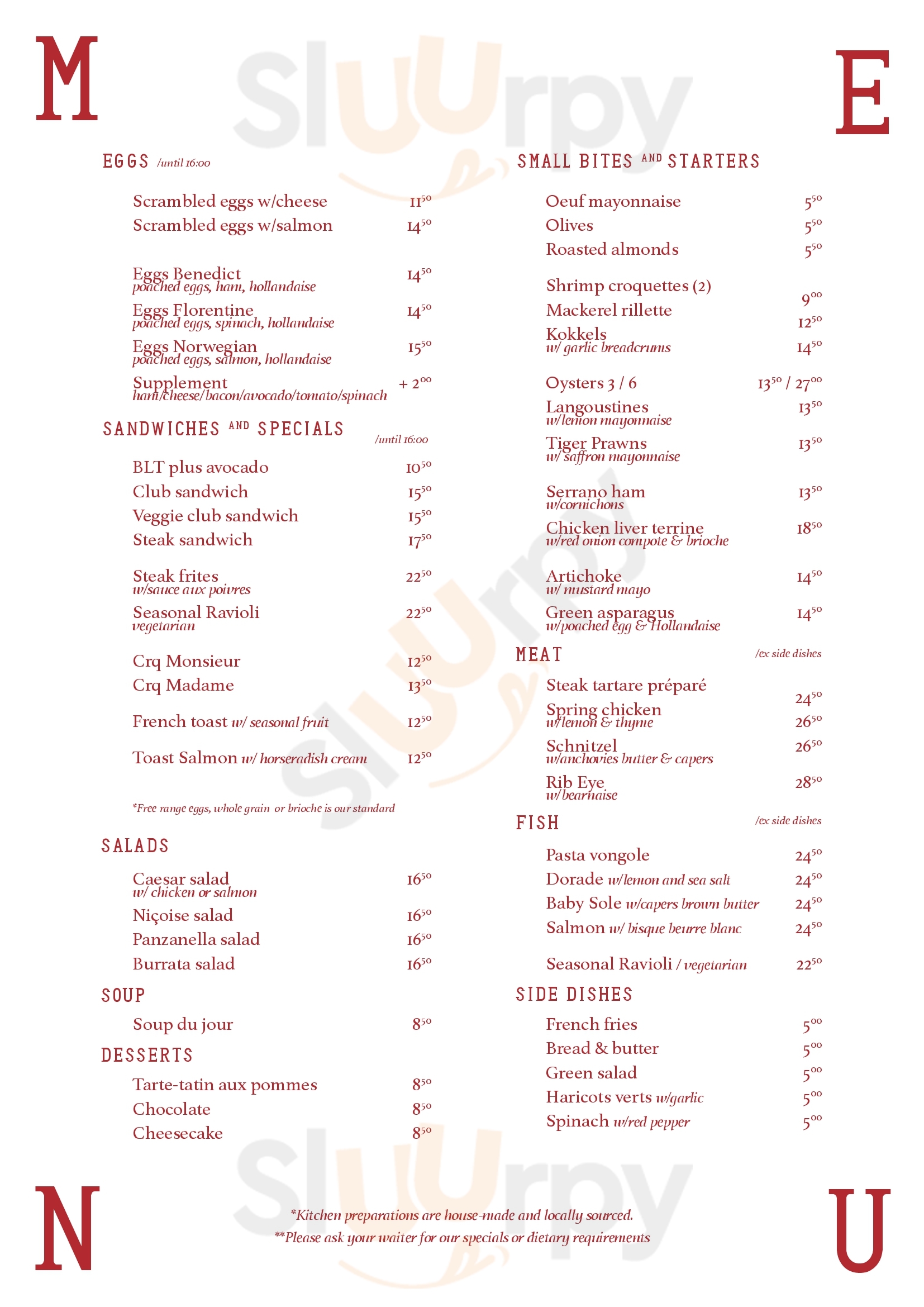 Libertine Cafe Cafe Amsterdam Menu - 1