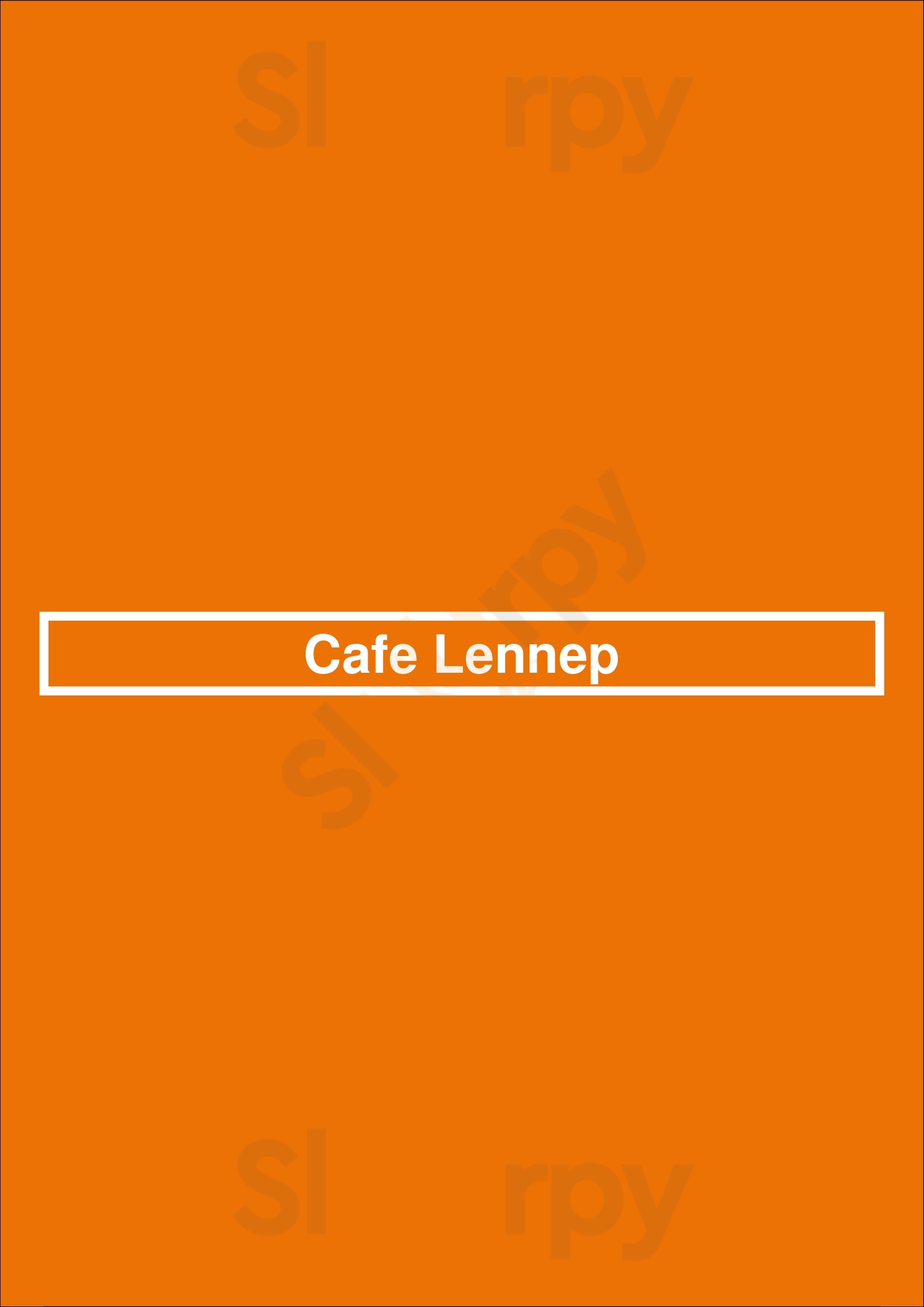 Cafe Lennep Amsterdam Menu - 1