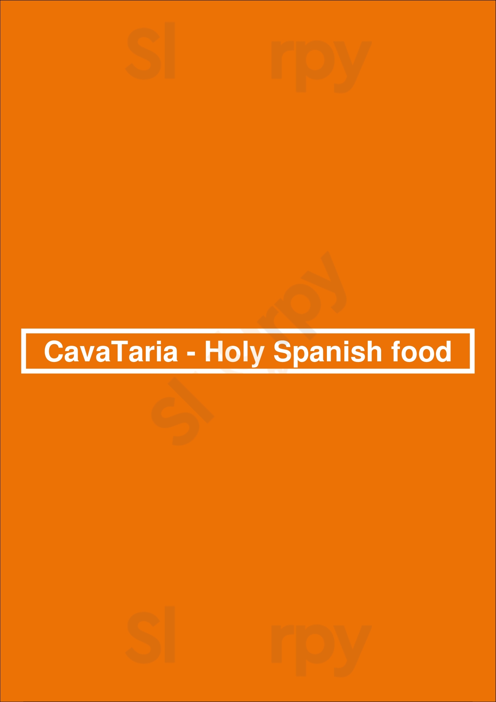 Cavataria - Holy Spanish Food Amsterdam Menu - 1