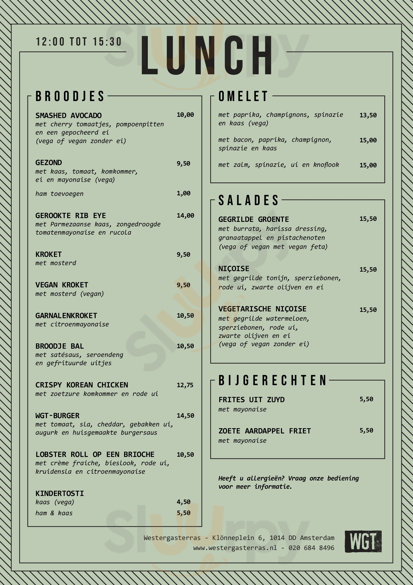 Westergasterras Amsterdam Menu - 1