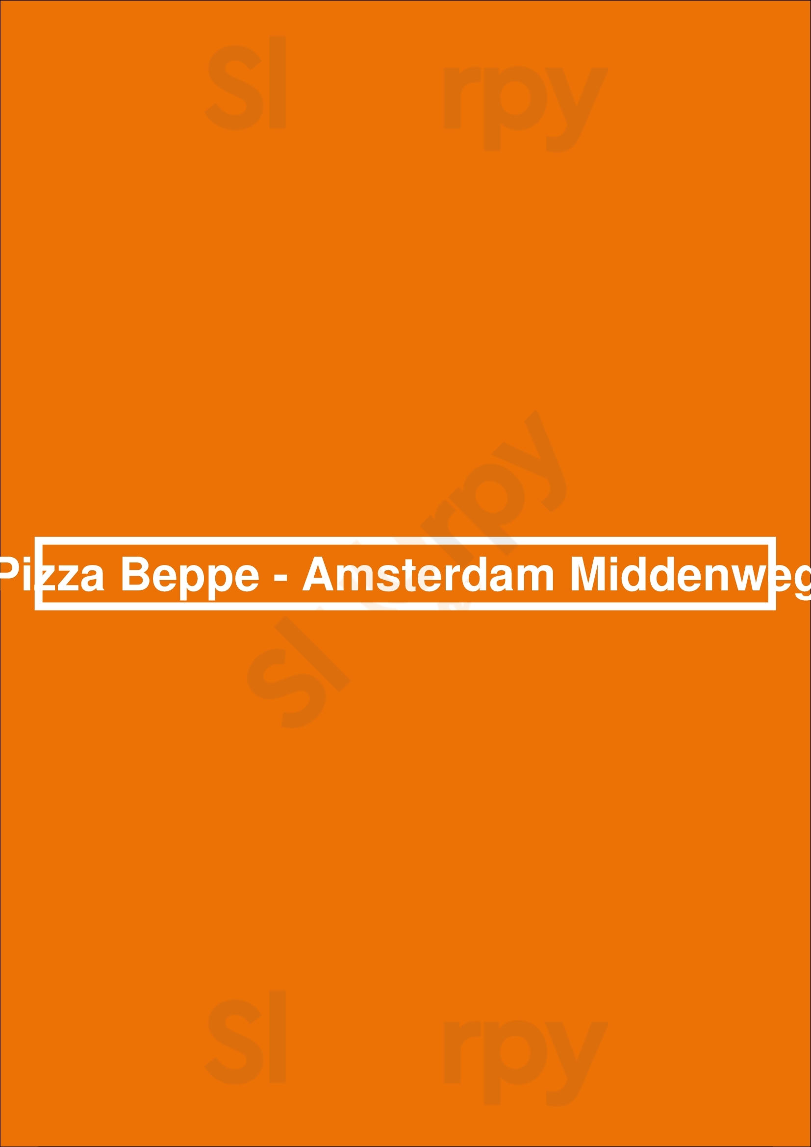 Pizza Beppe - Amsterdam Middenweg Amsterdam Menu - 1