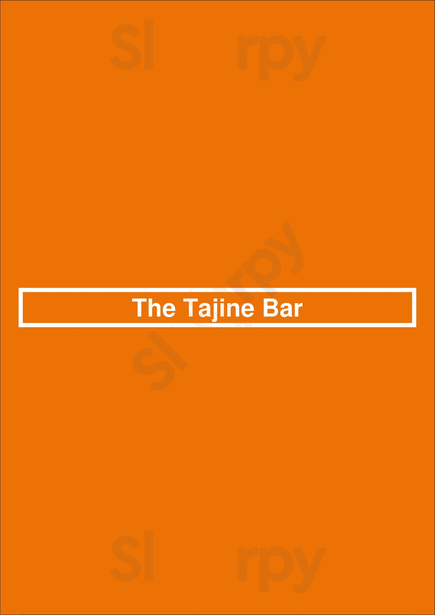 The Tajine Bar Amsterdam Menu - 1