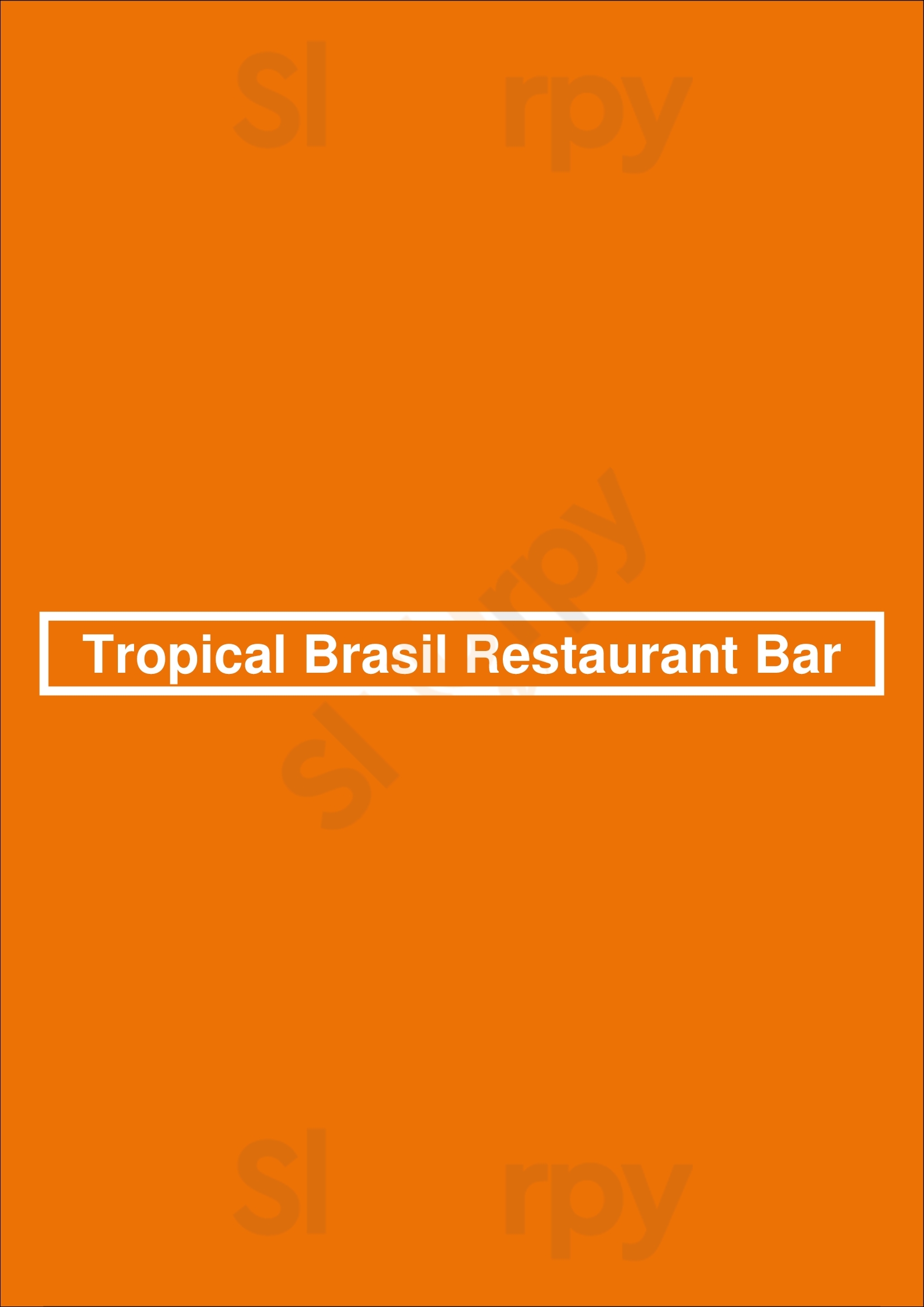 Tropical Brasil Restaurant Bar Amsterdam Menu - 1