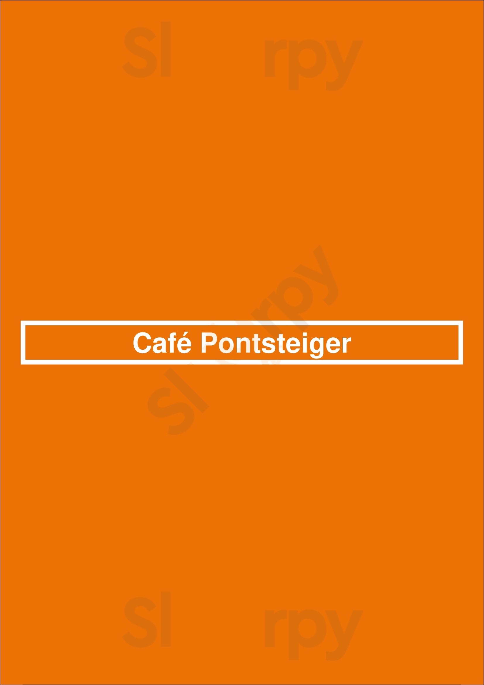 Café Pontsteiger Amsterdam Menu - 1
