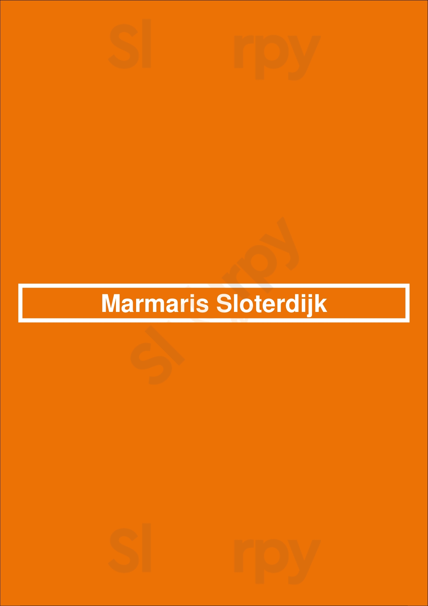 Marmaris Sloterdijk Amsterdam Menu - 1