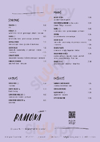 Ramona menu