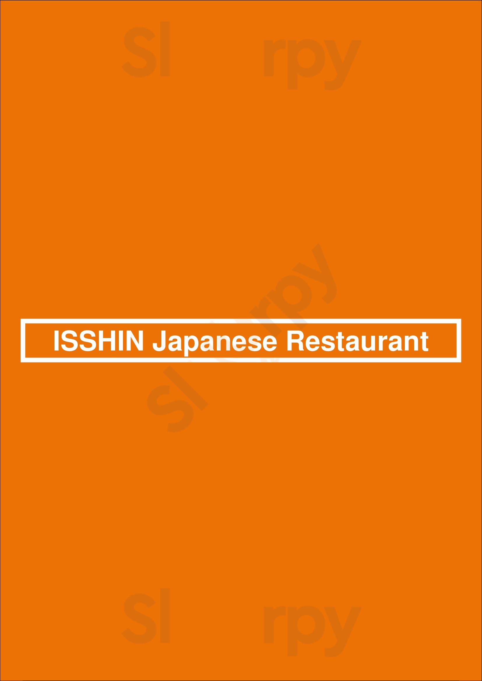 Isshin Japanese Restaurant Amsterdam Menu - 1