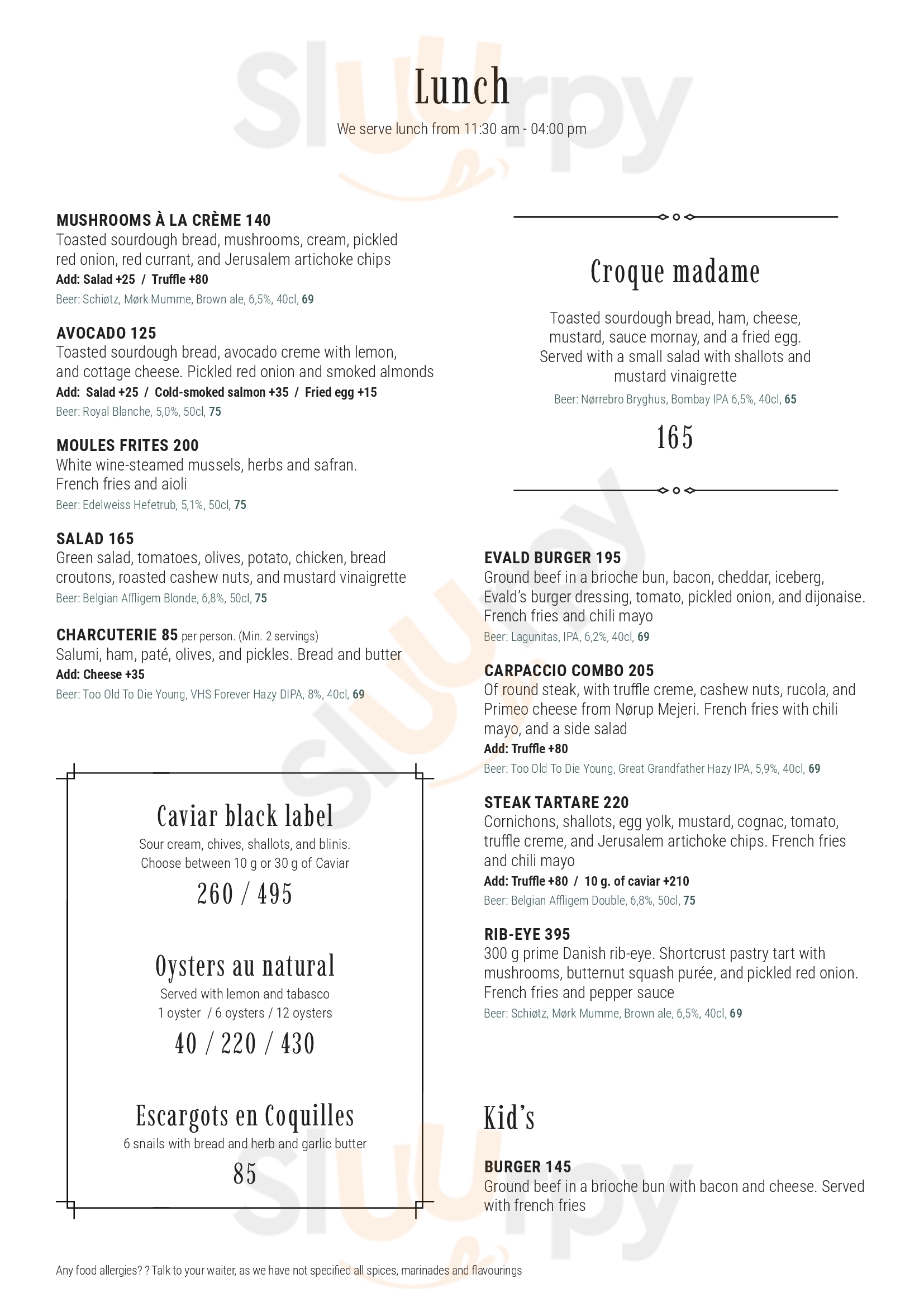 Evald Brasserie & Café Silkeborg Menu - 1