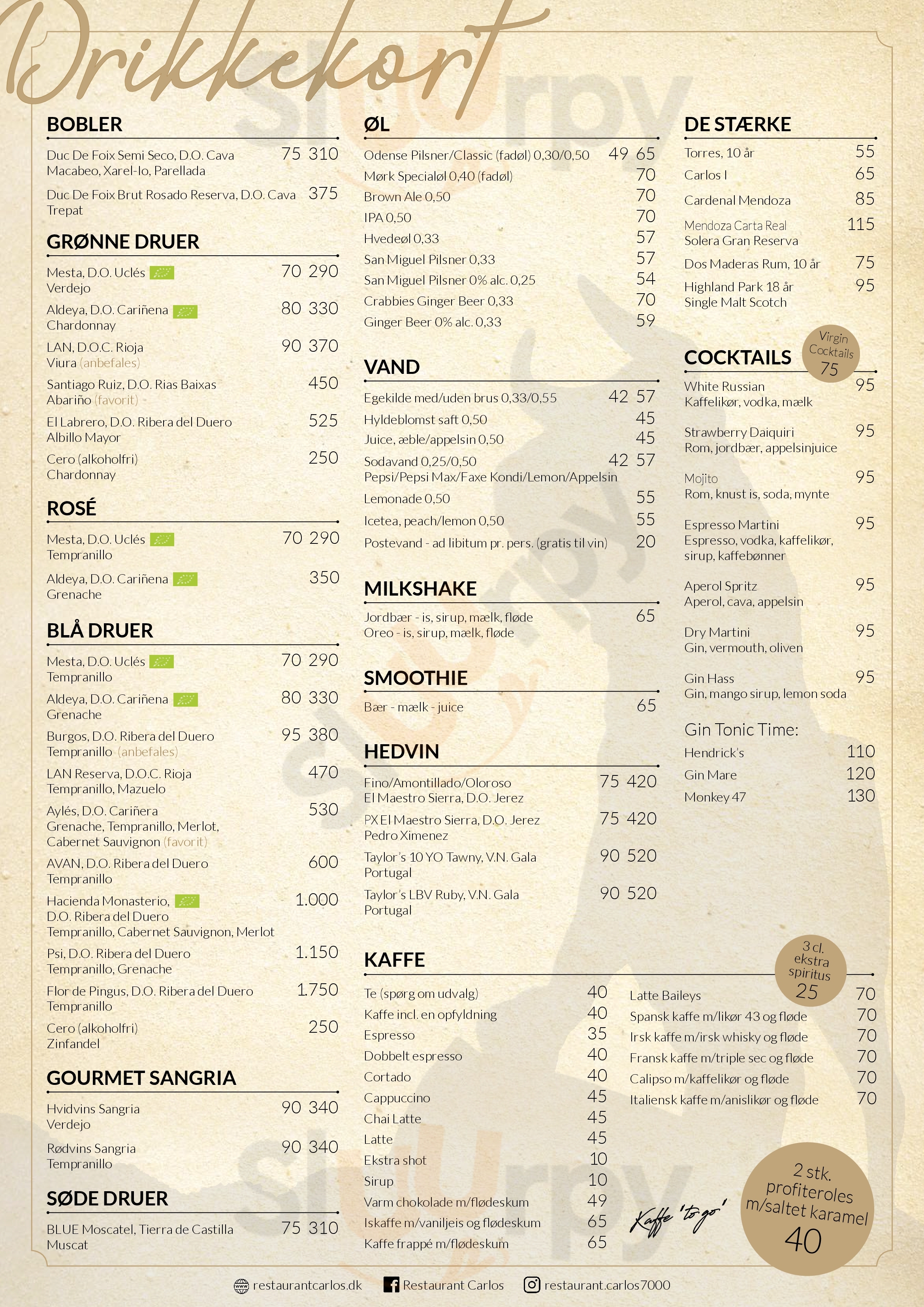 Restaurant Carlos Fredericia Menu - 1