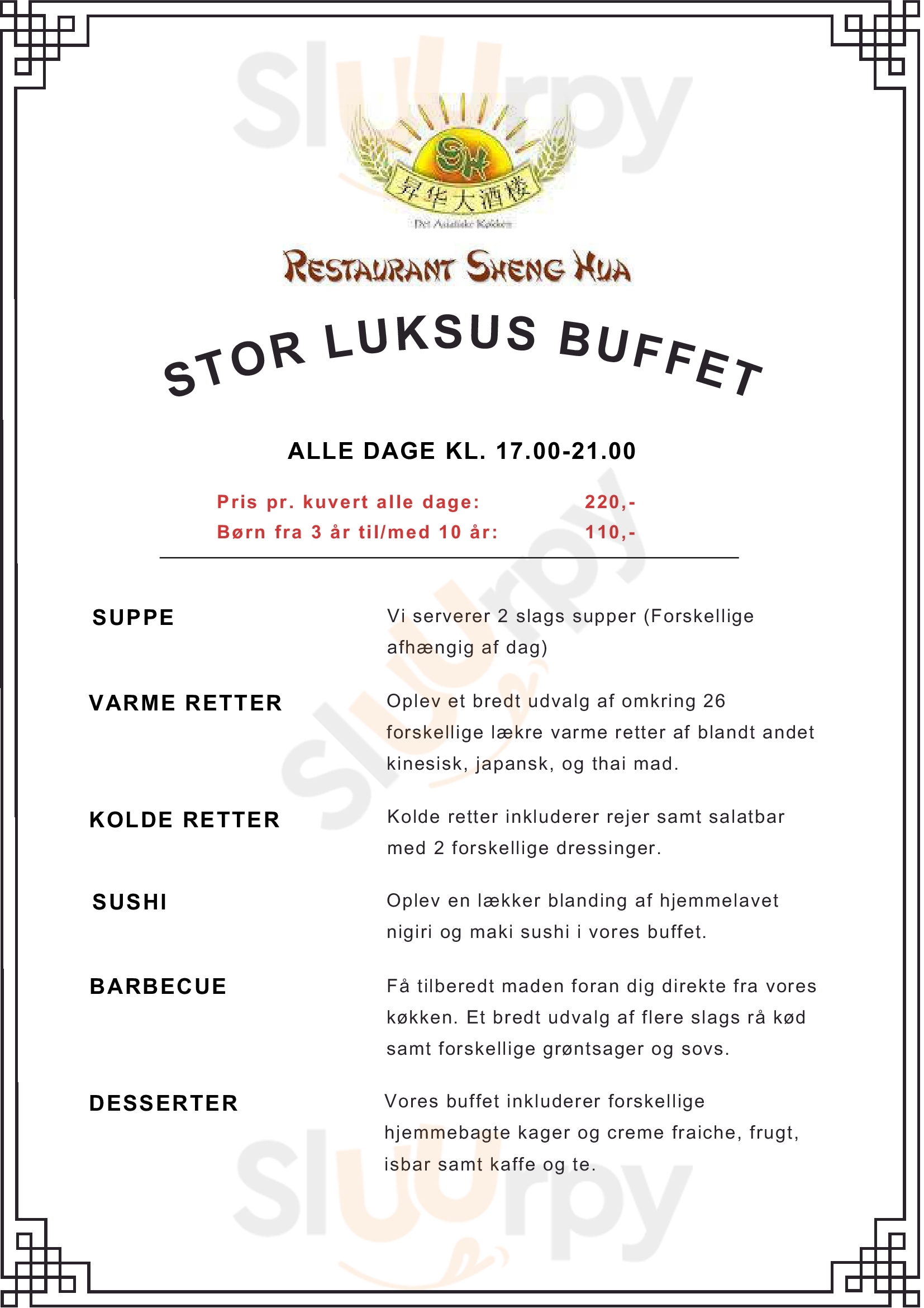 Sheng Hua Kalundborg Menu - 1