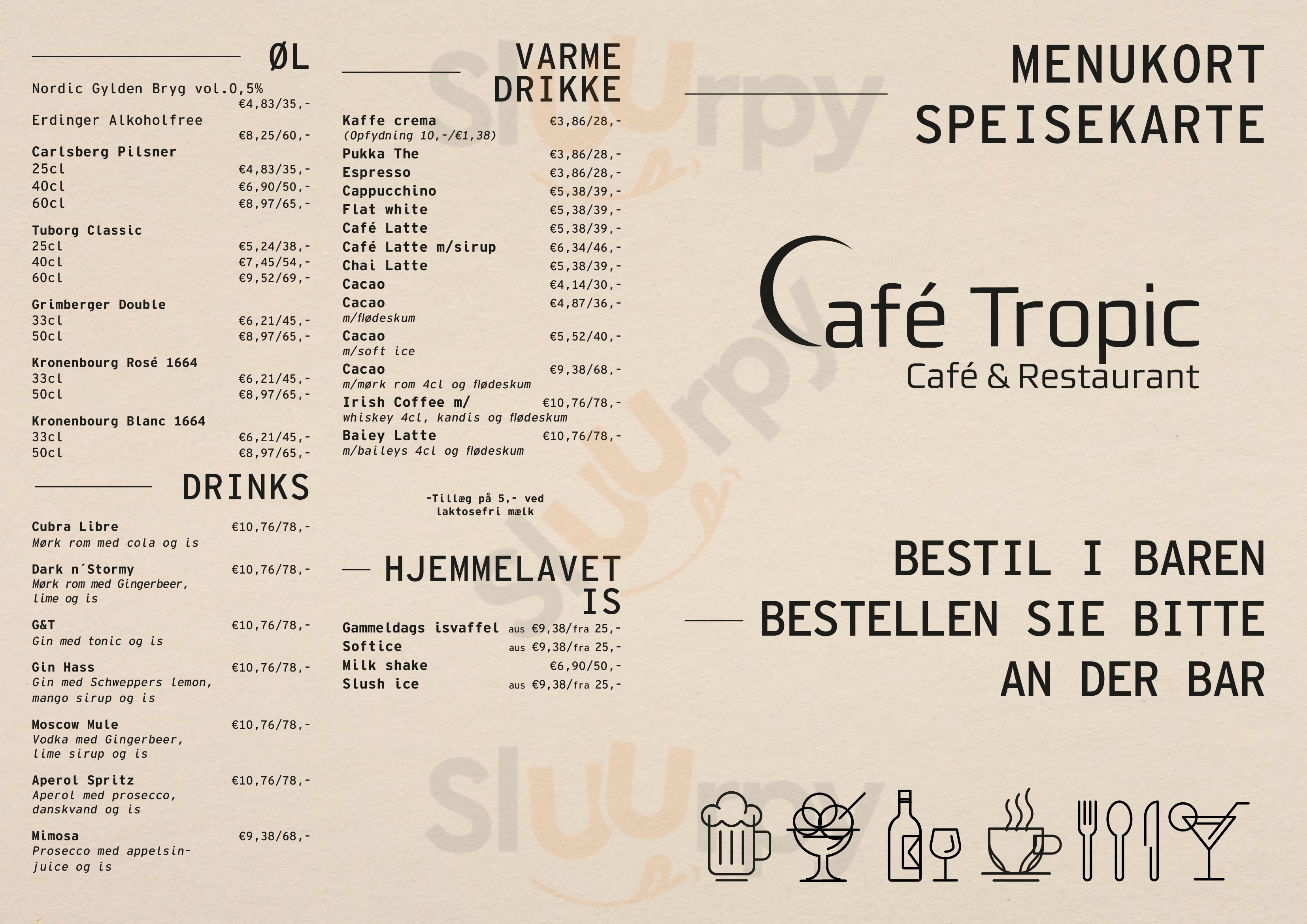 Café Tropic Vejers Strand Menu - 1