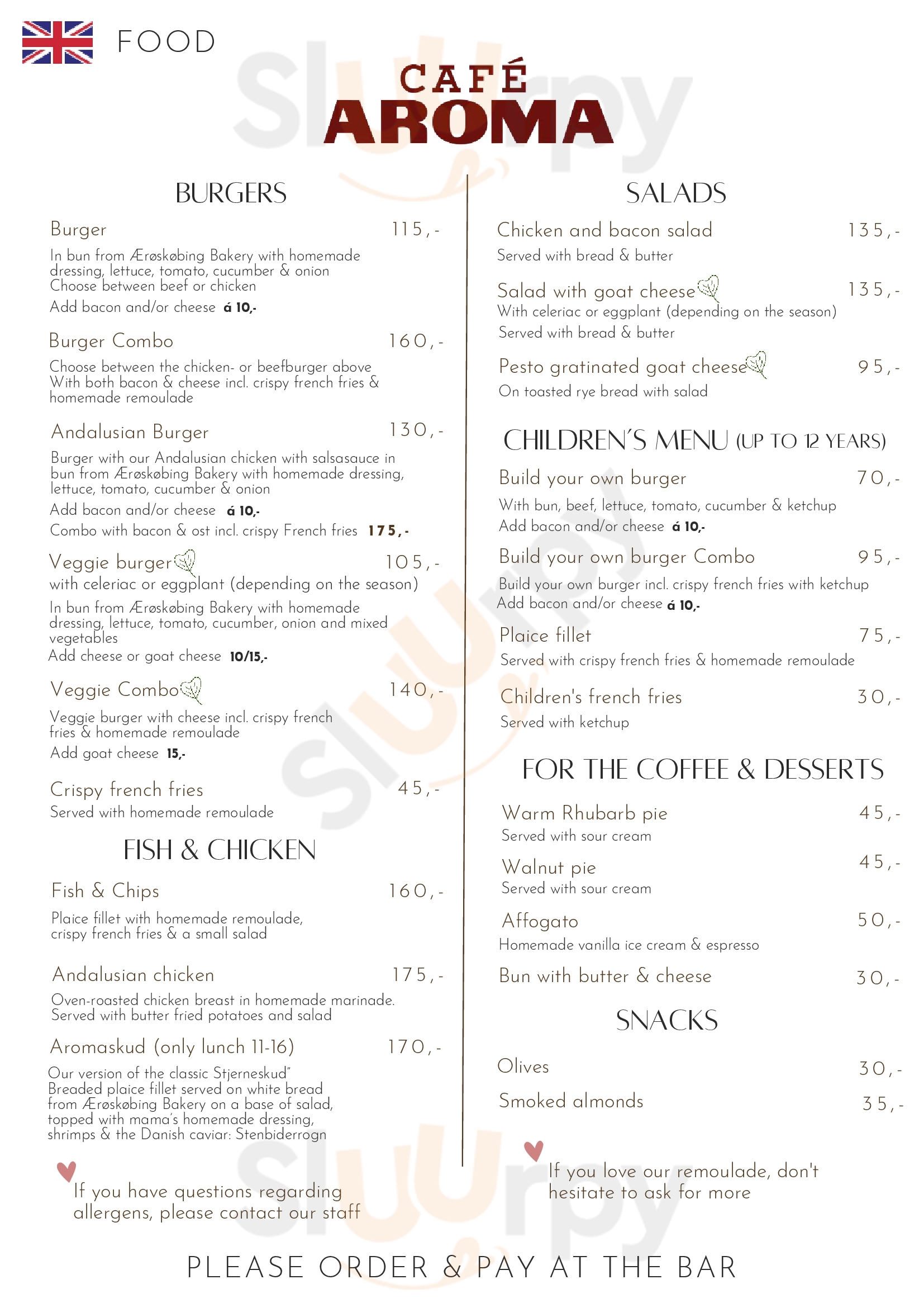 Cafe Aroma Ærøskøbing Menu - 1