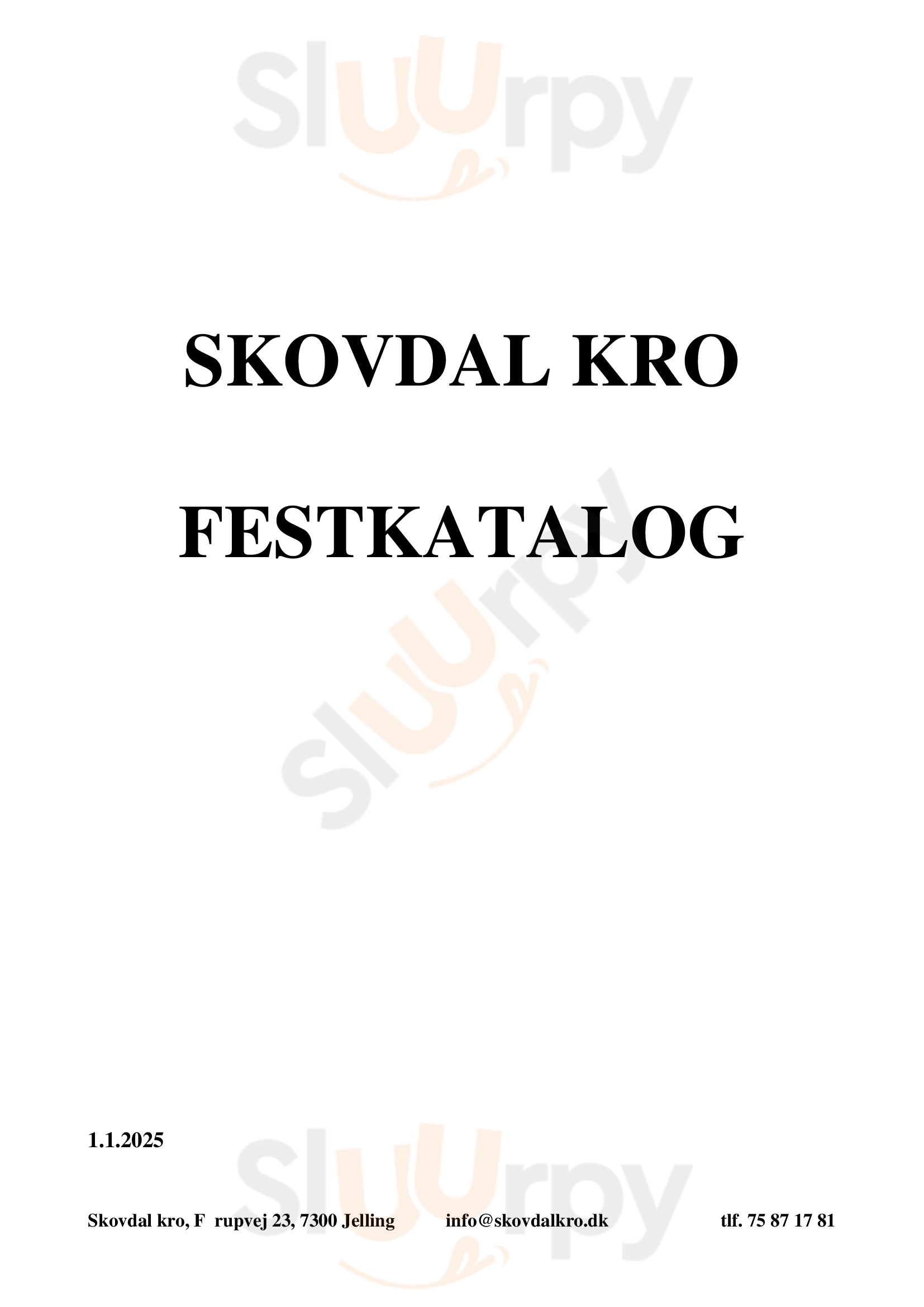 Skovdal Kro Skovdallund Menu - 1