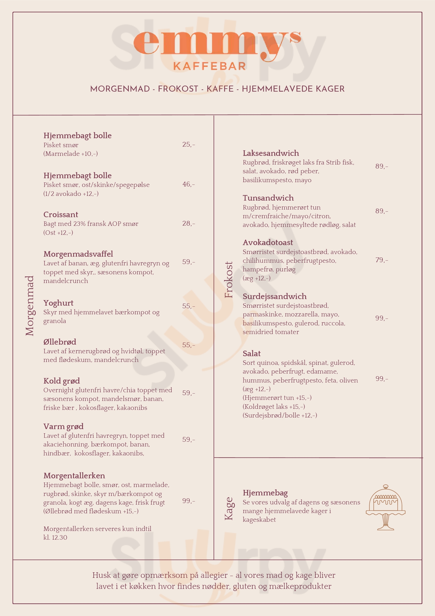 Emmys Kaffebar Middelfart Menu - 1