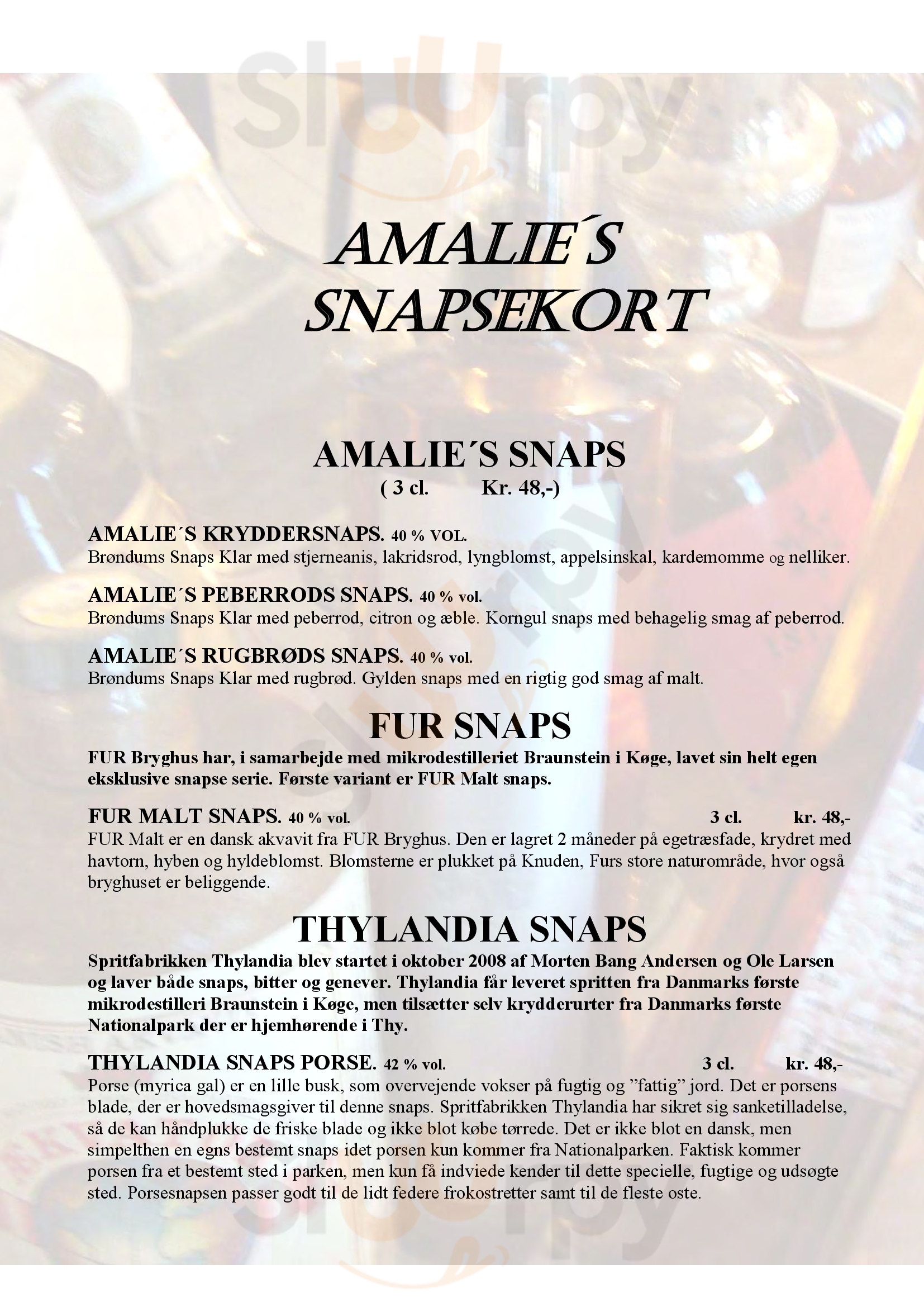 Restaurant Amalie København Menu - 1