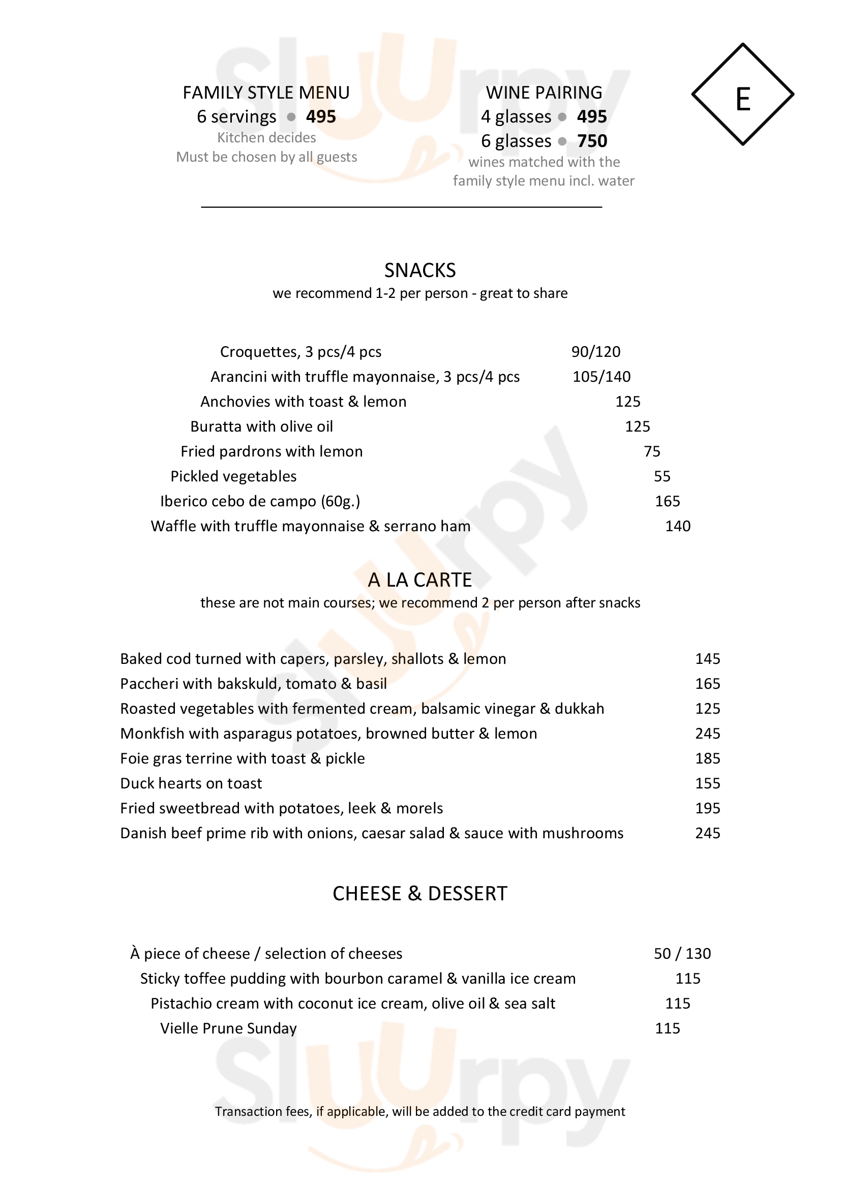 Anarki Frederiksberg Menu - 1