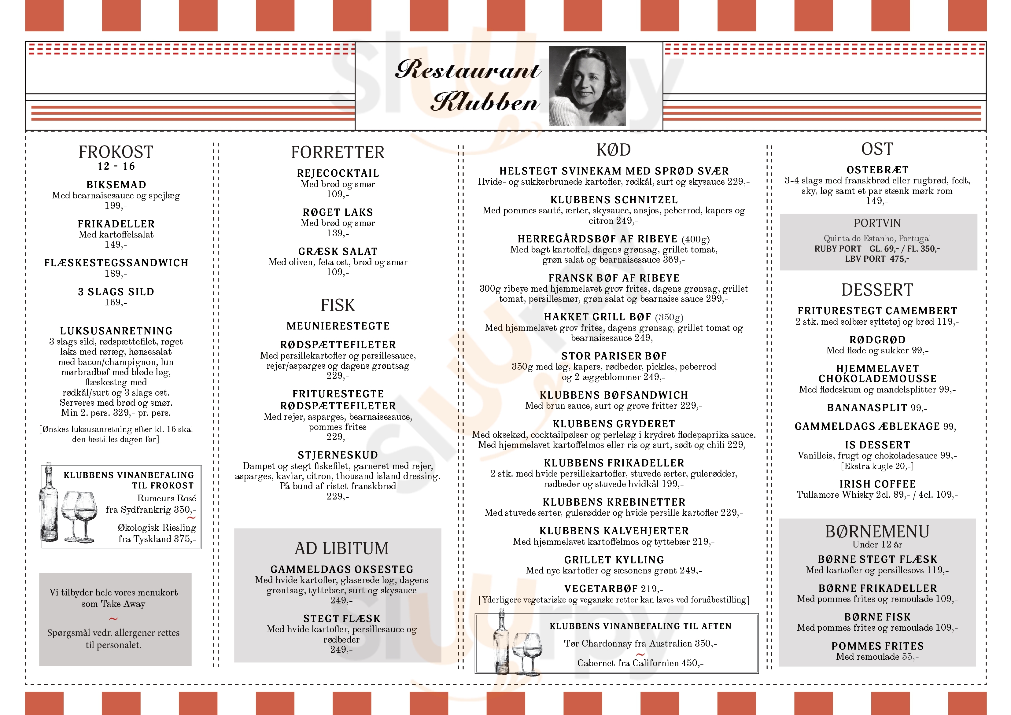 Restaurant Klubben København Menu - 1