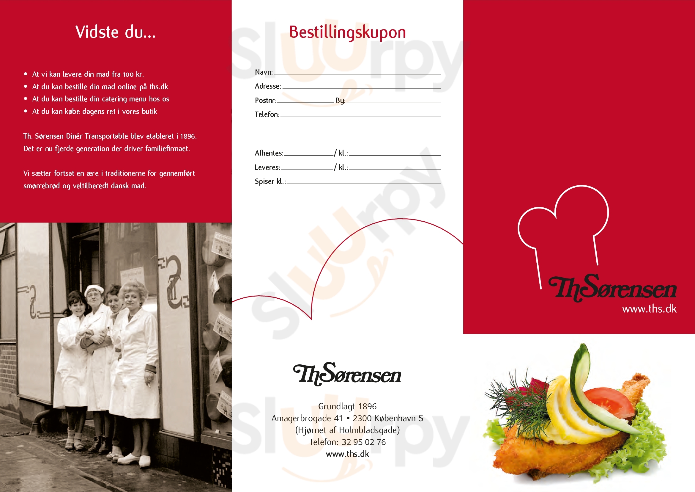 Th. Sørensen København Menu - 1