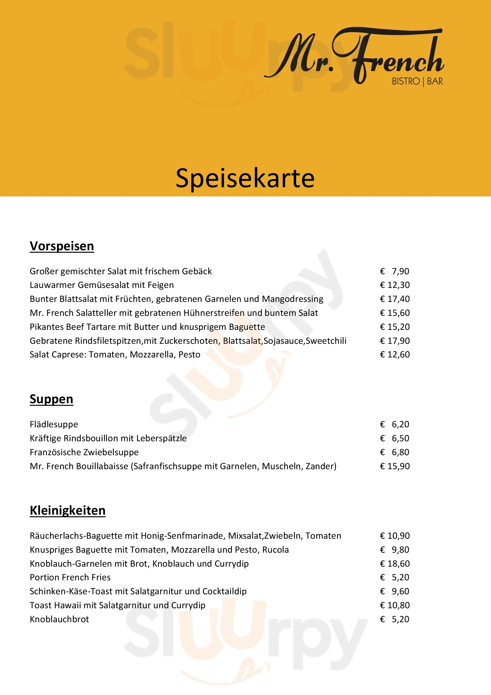 Mr. French Dornbirn Menu - 1