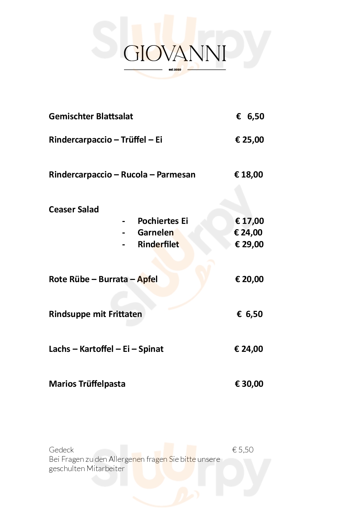 Restaurant Dermuth Klagenfurt Menu - 1