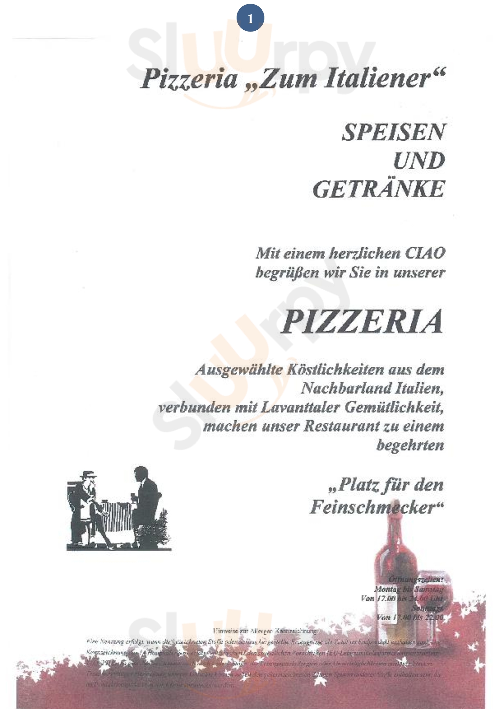 Pizzeria Zum Italiener Wolfsberg Menu - 1