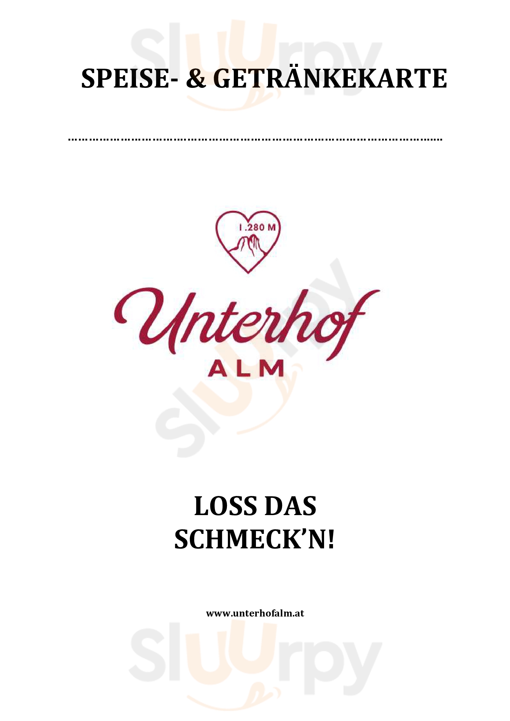 Unterhofalm Filzmoos Menu - 1