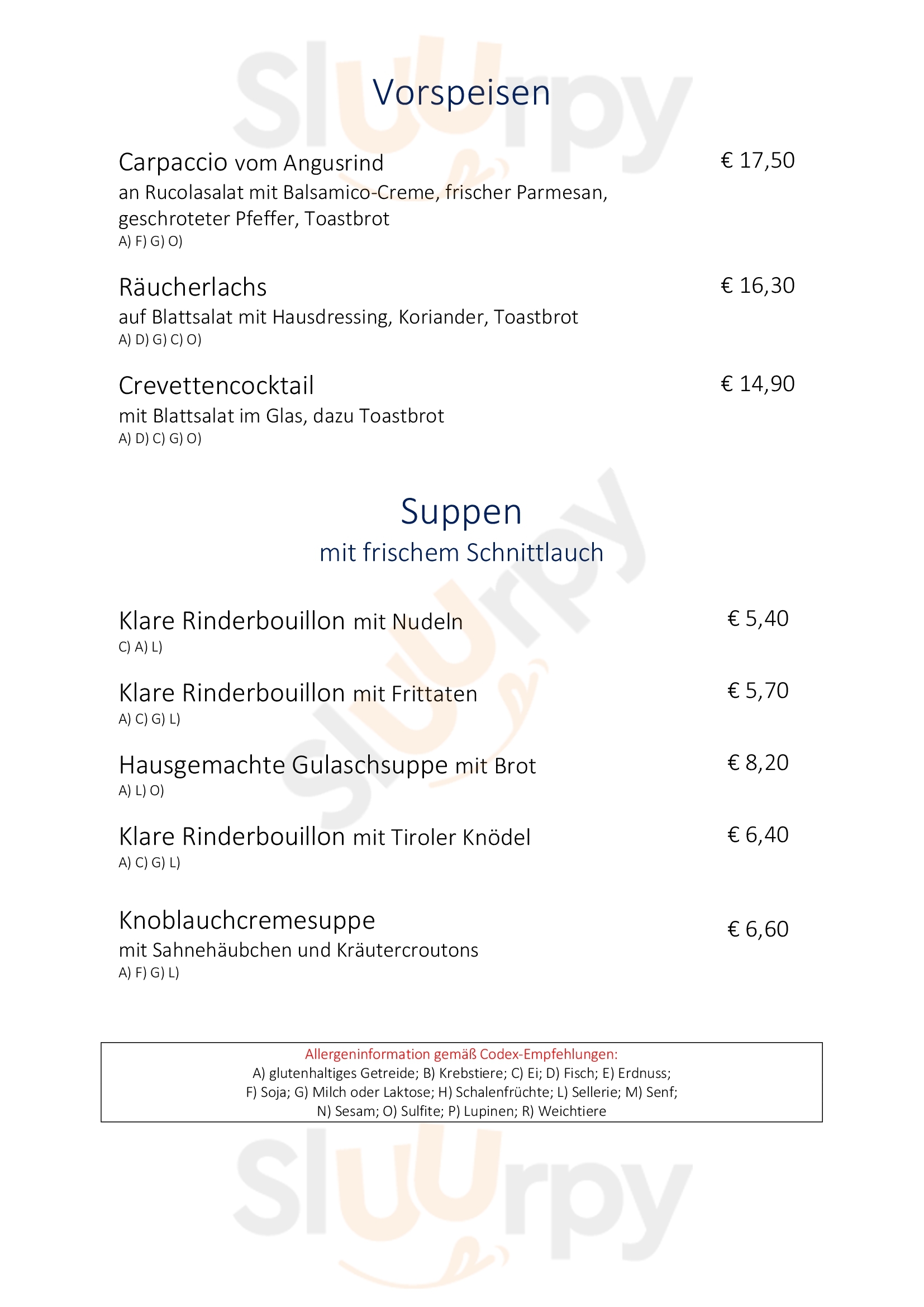 Gasthof Sonne Imst Menu - 1