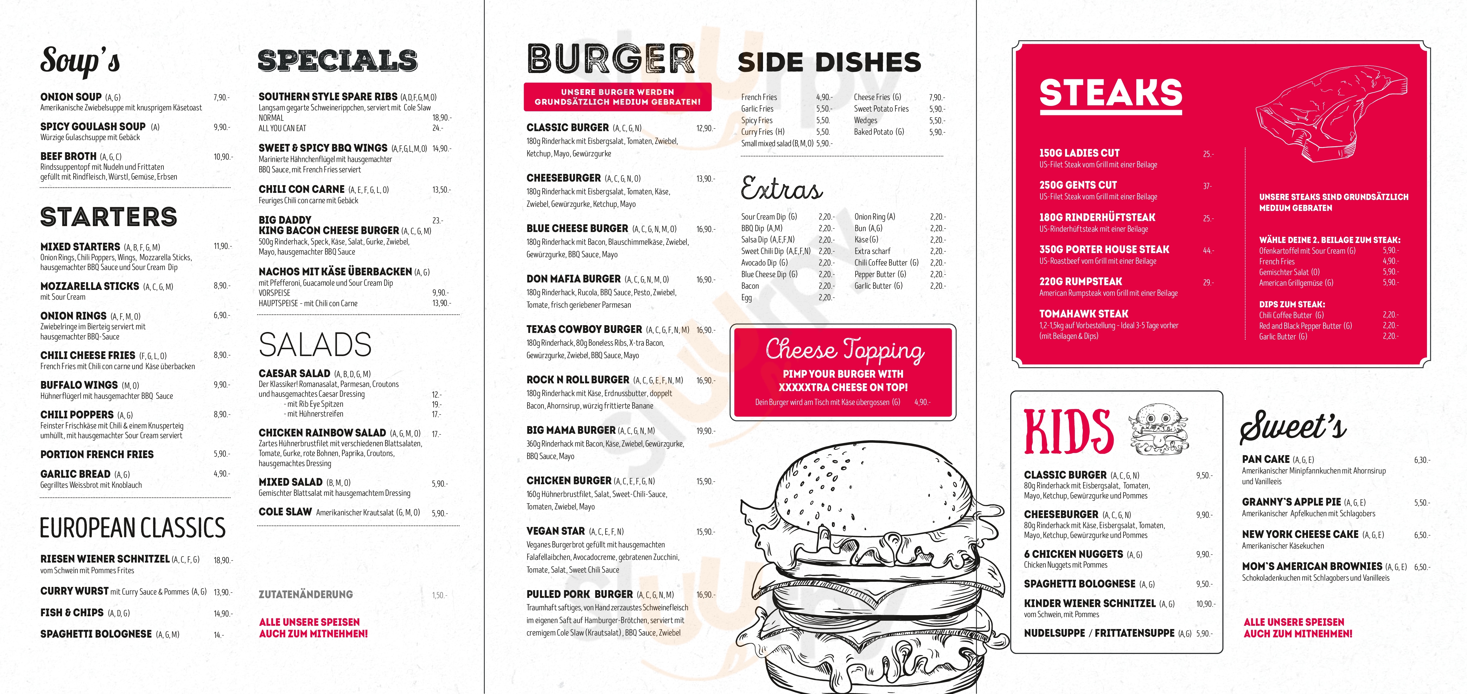 The Flames Wals Menu - 1