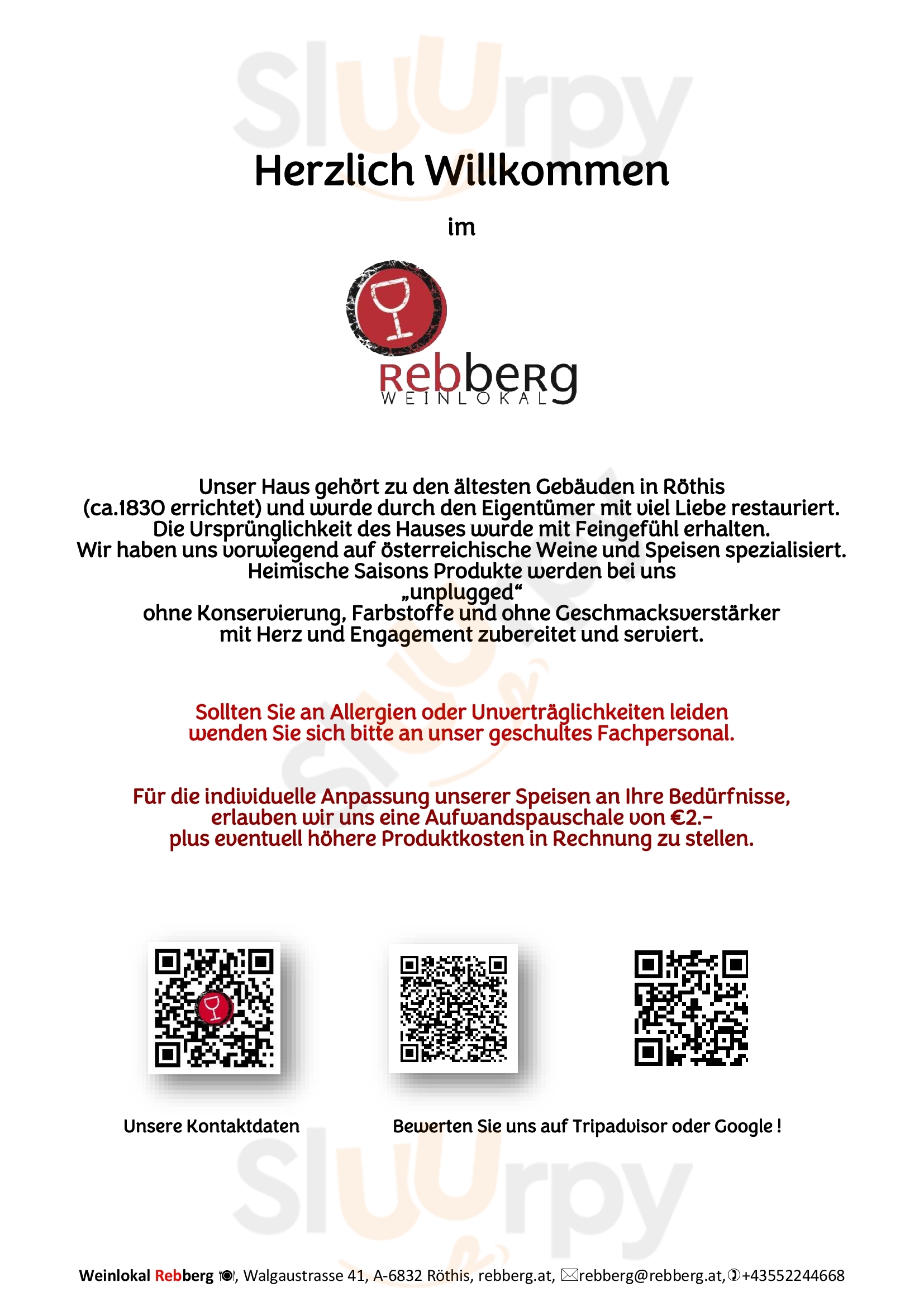 Weinlokal Rebberg Feldkirch Menu - 1